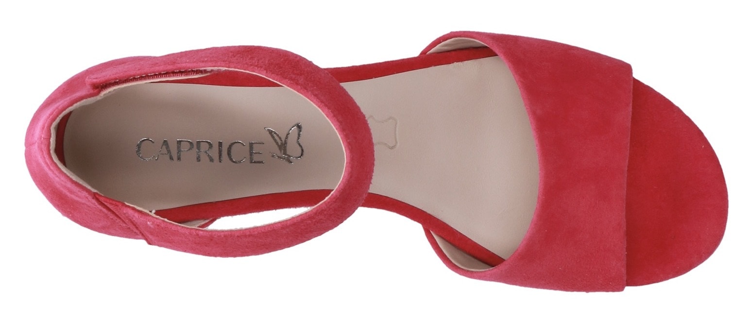 Caprice Sandalette, Blockabsatz, Sommerschuh, Sandale mit praktischem Klettverschluss