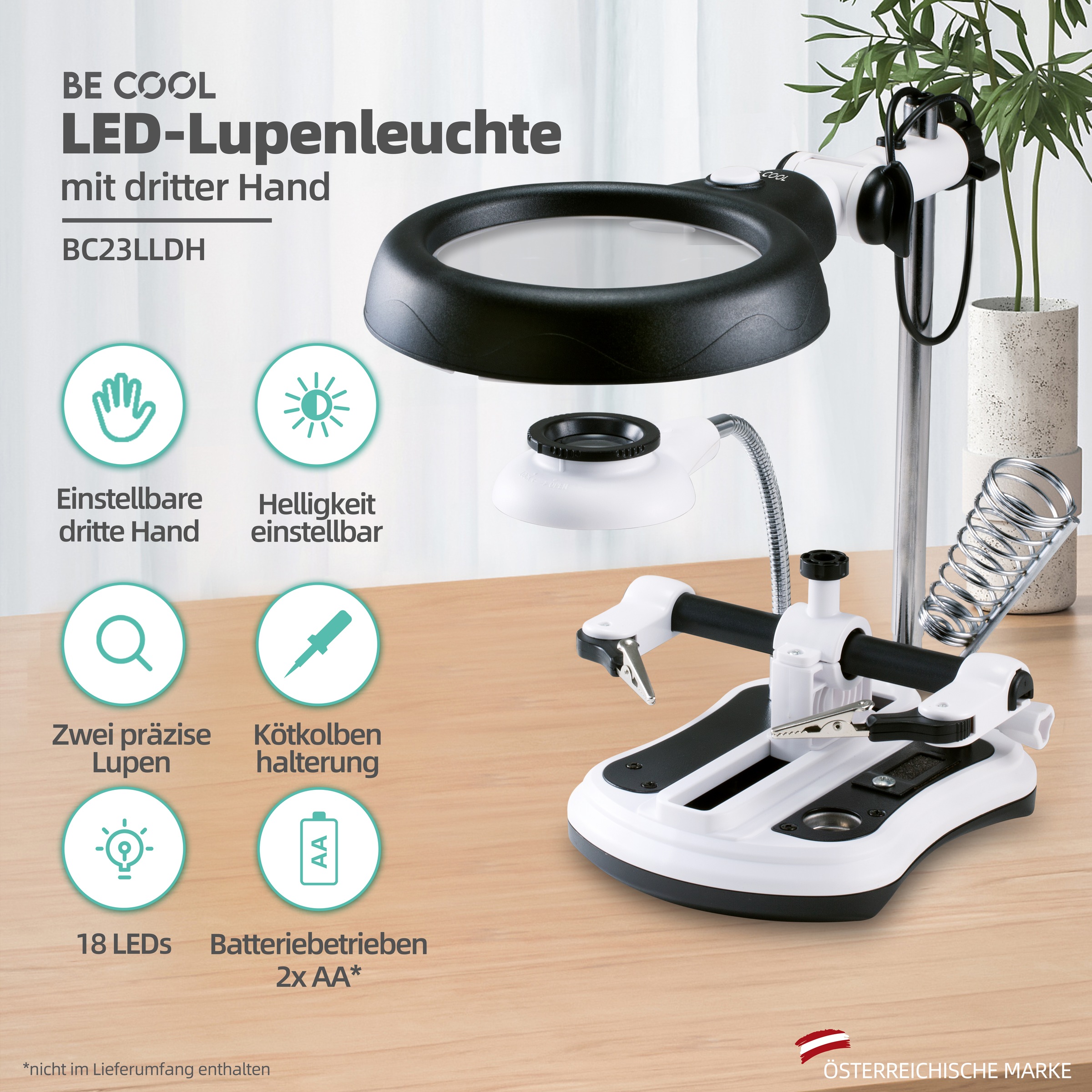be cool LED Taschenlampe »LED-Lupenleuchte«