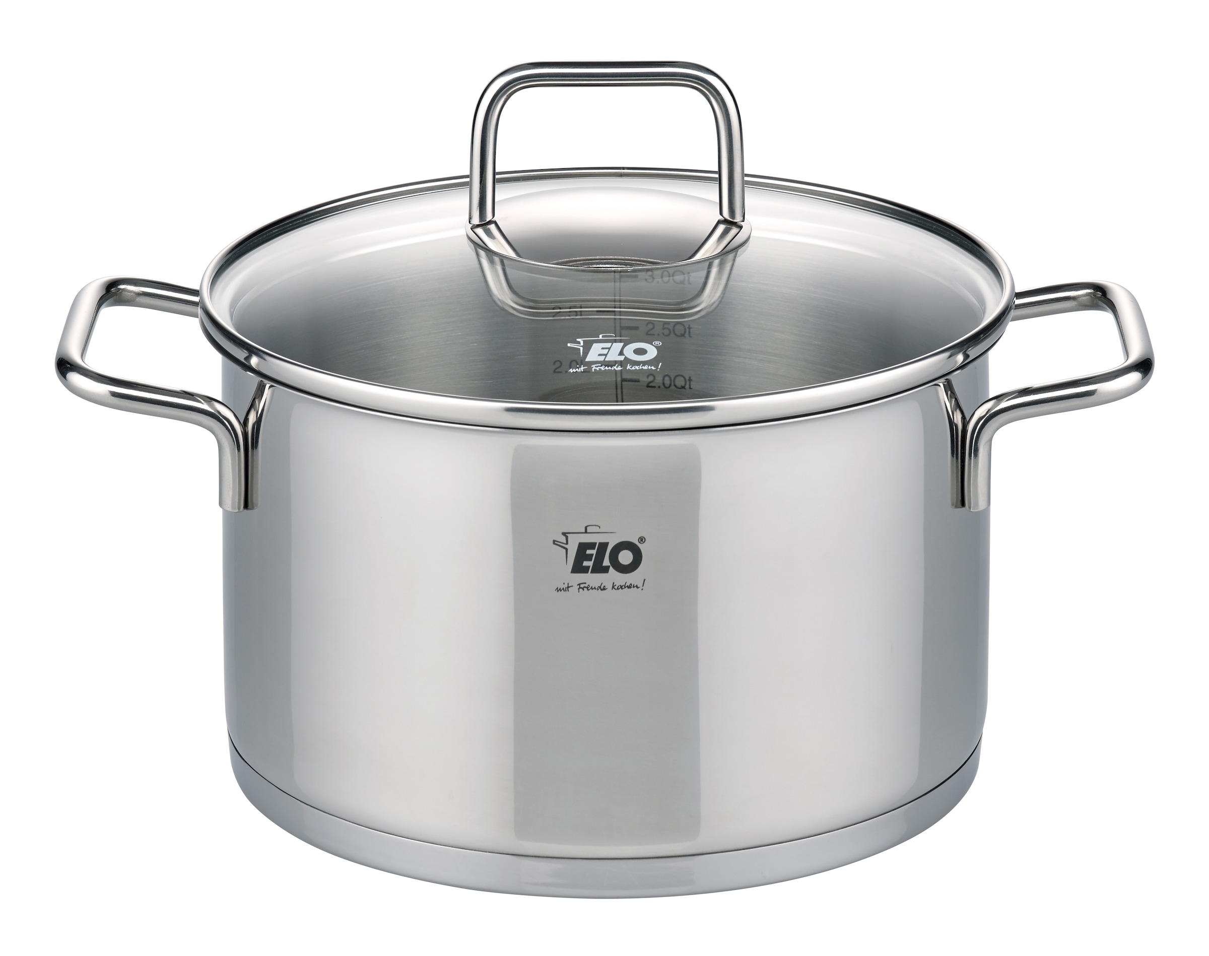 Elo Topf-Set »Citrin« Set, je 1 Fleischtopf Ø 16/20/24 cm, 1x Stielkasserolle Ø 16 cm, 7 Stk. tlg. Edelstahl