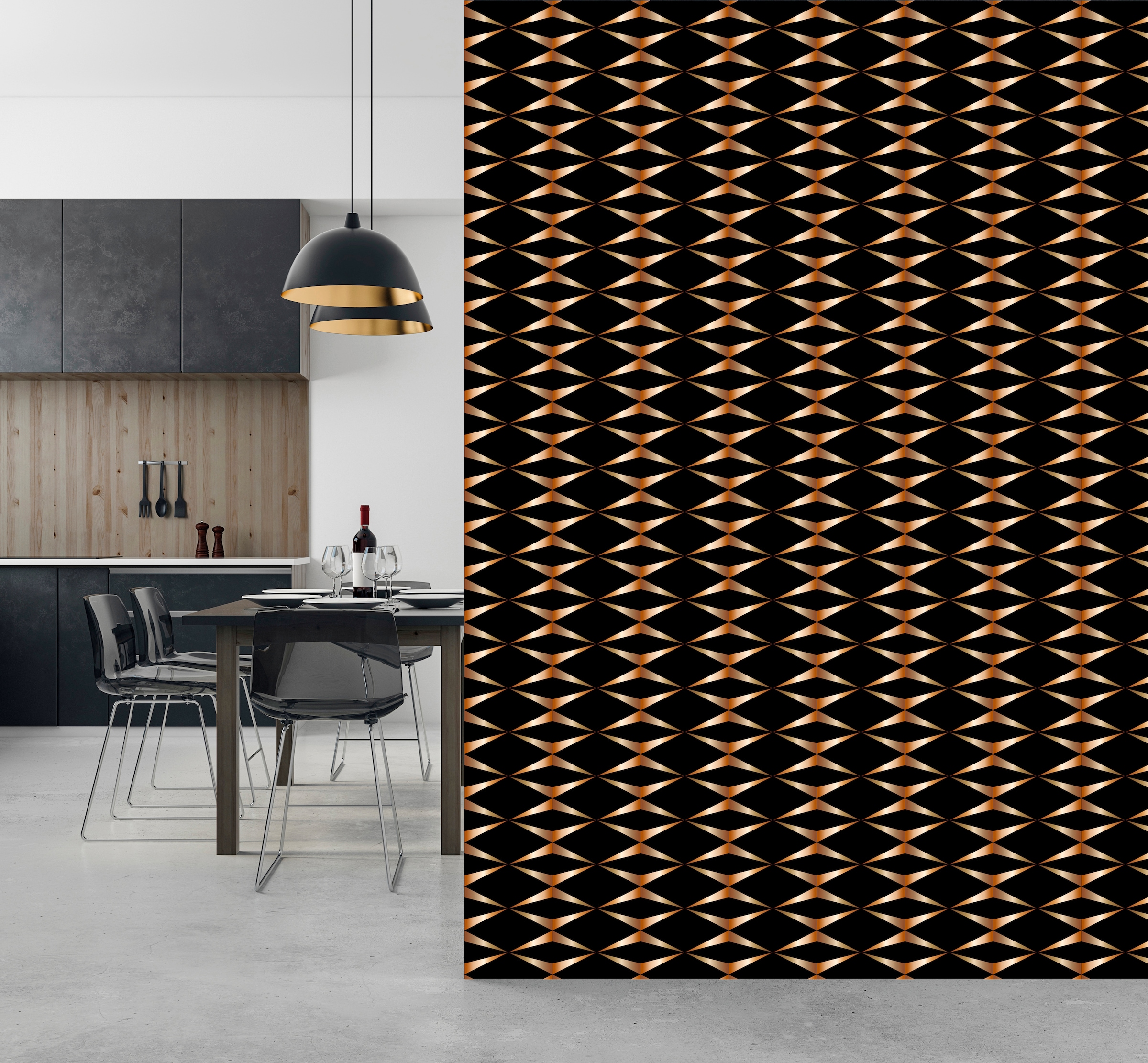 queence Vinyltapete »Ora« Farbverlauf | abstrakt | bedruckt | gemustert glatt 90x250cm, selbstklebend, kinderleichte Anbringung, , Sticker