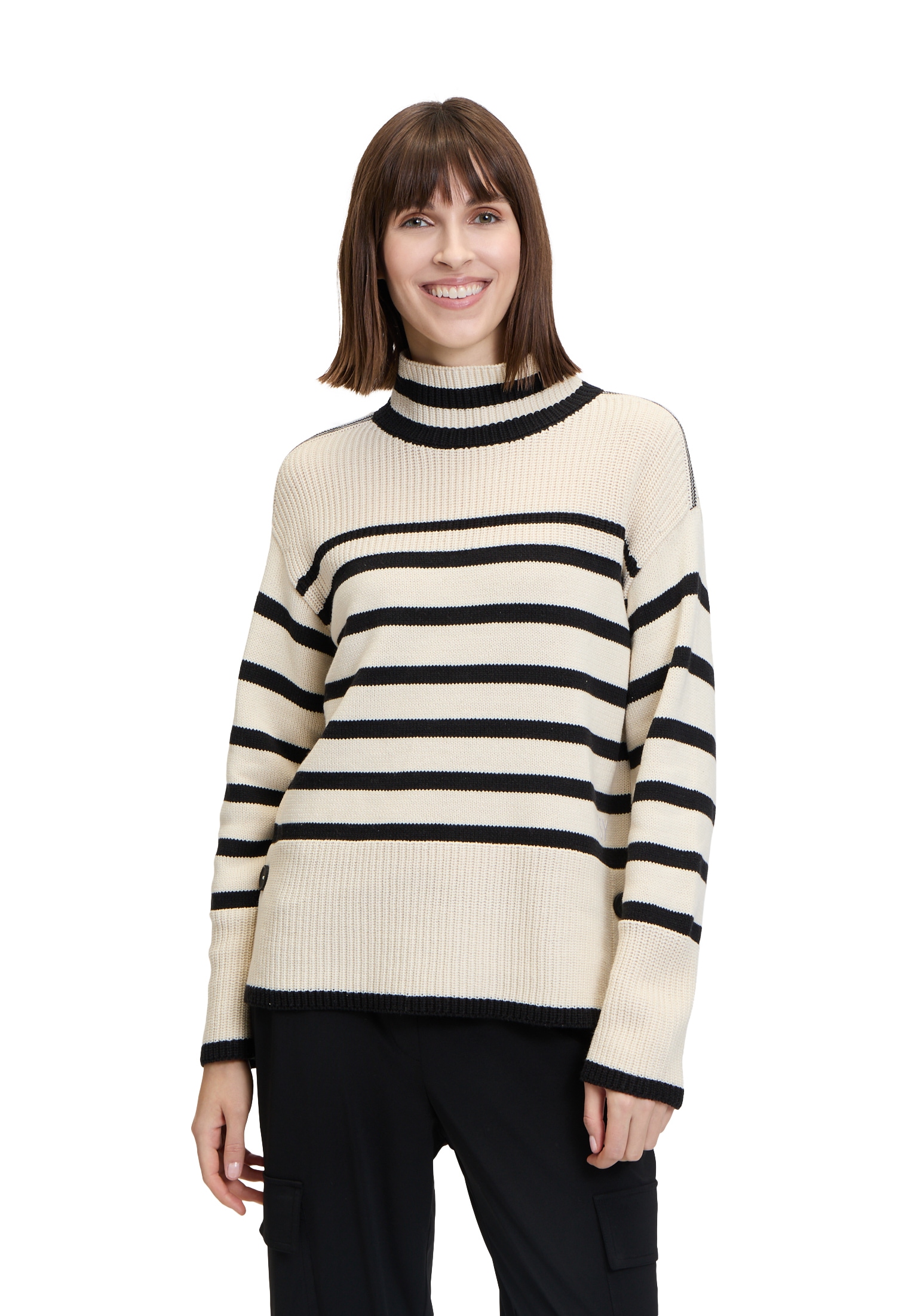 Betty Barclay Rundhalspullover »Grobstrick-Pullover mit Streifen«