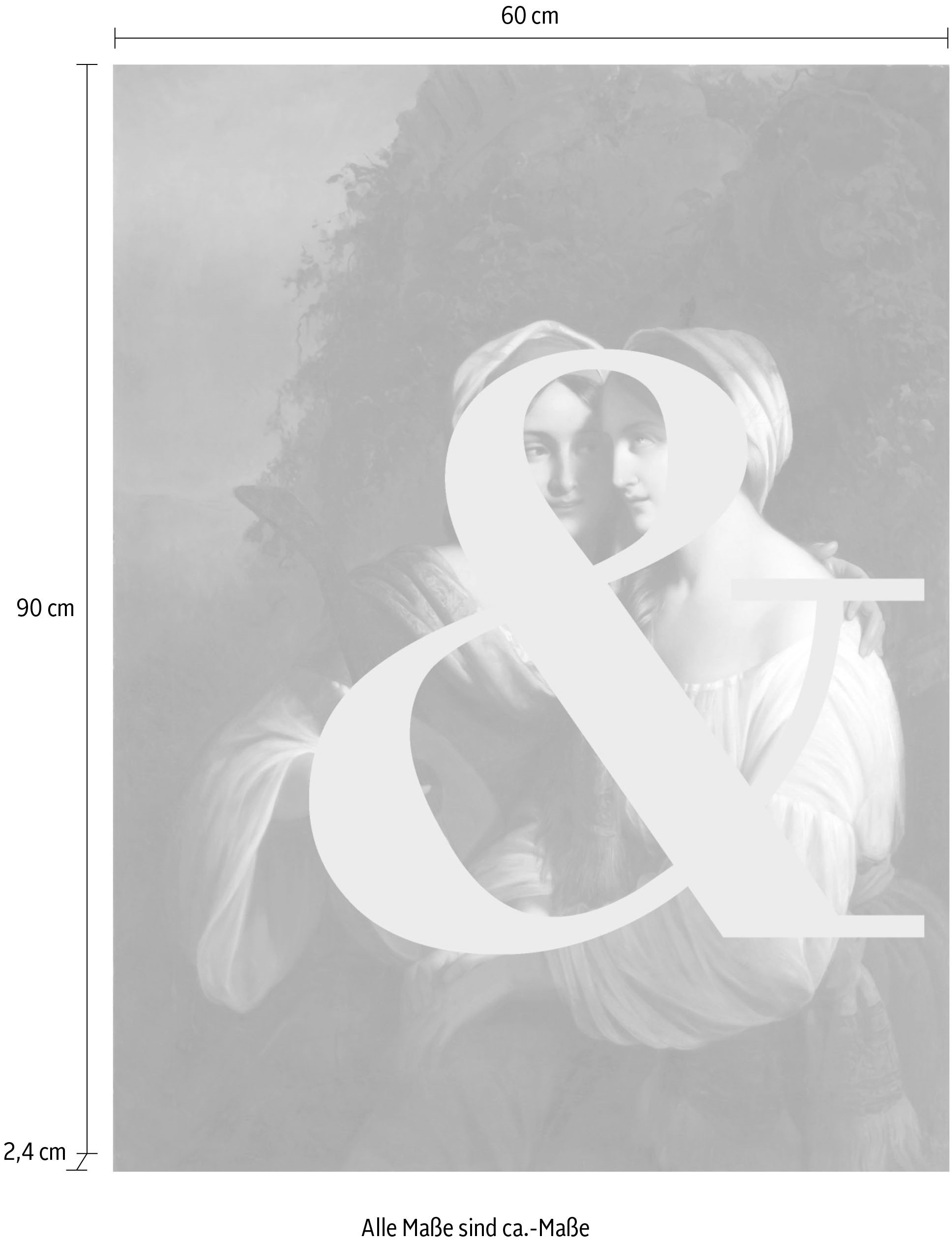 queence Acrylglasbild »Liebespaar mit Farbklecks« Bilder von Liebespaaren | Formen | Frau | Gemälde | Historische Persönlichkeiten | Kunst | Mann Fine Art-Print in Galeriequalität