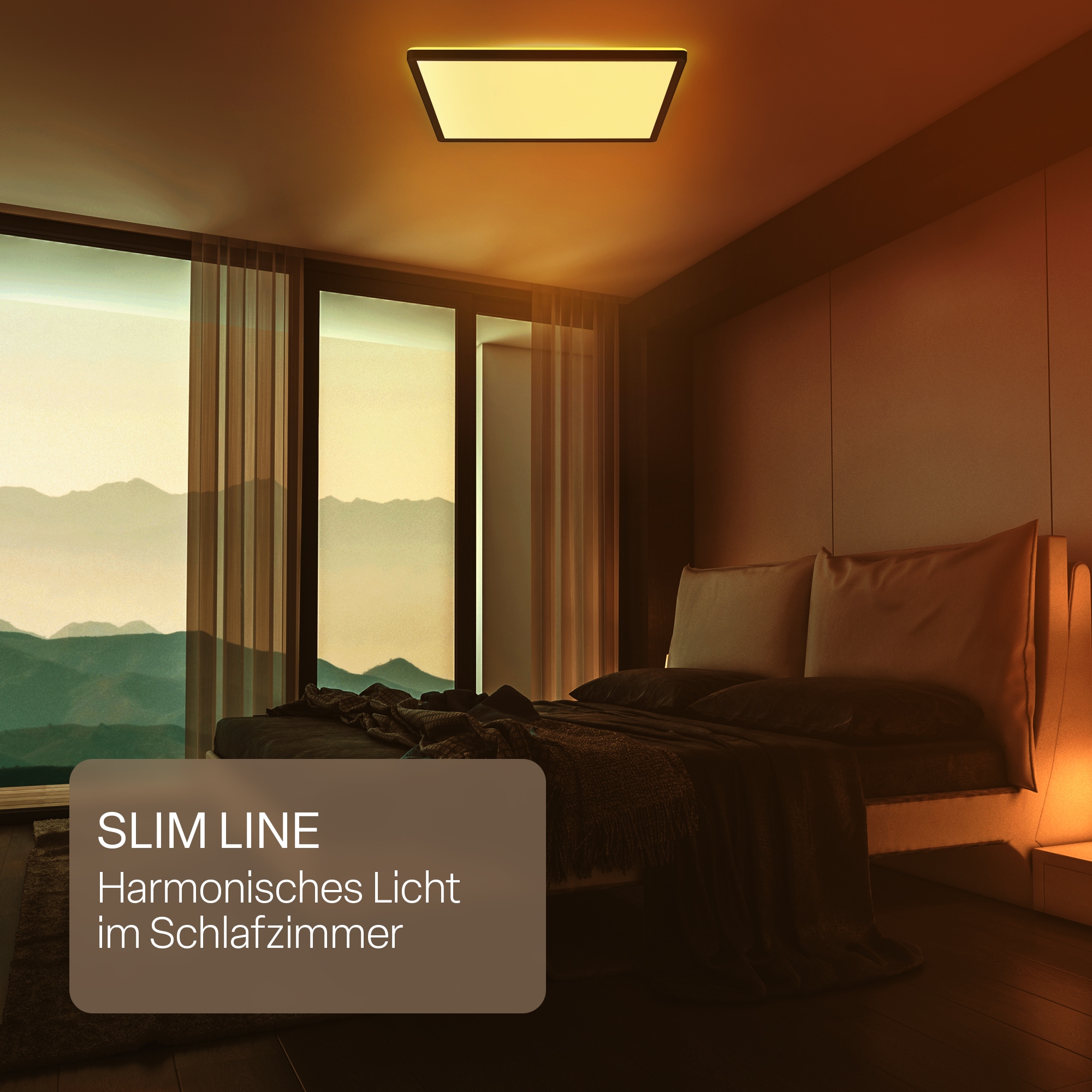 B.K.Licht LED Panel »SHALLOW« LED-Board 1 Stk. warmweiß - kaltweiß 42x42x3 cm, Badlampe, Badezimmer, Küche, Wohnzimmer