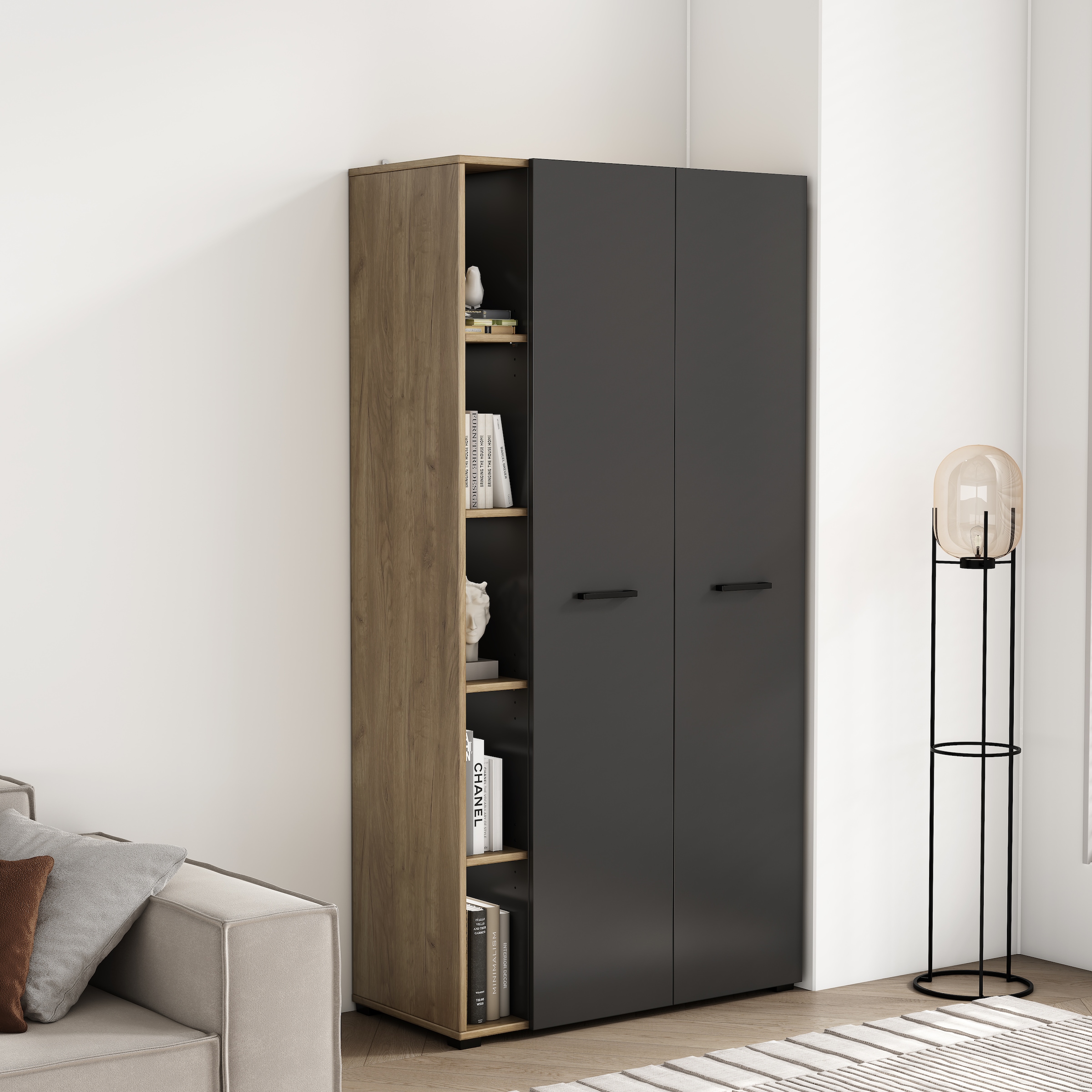 OTTO home Computerschrank »Moid« Set,  für Arbeitszimmer, mit zwei Türen, mit Tastaturauszug