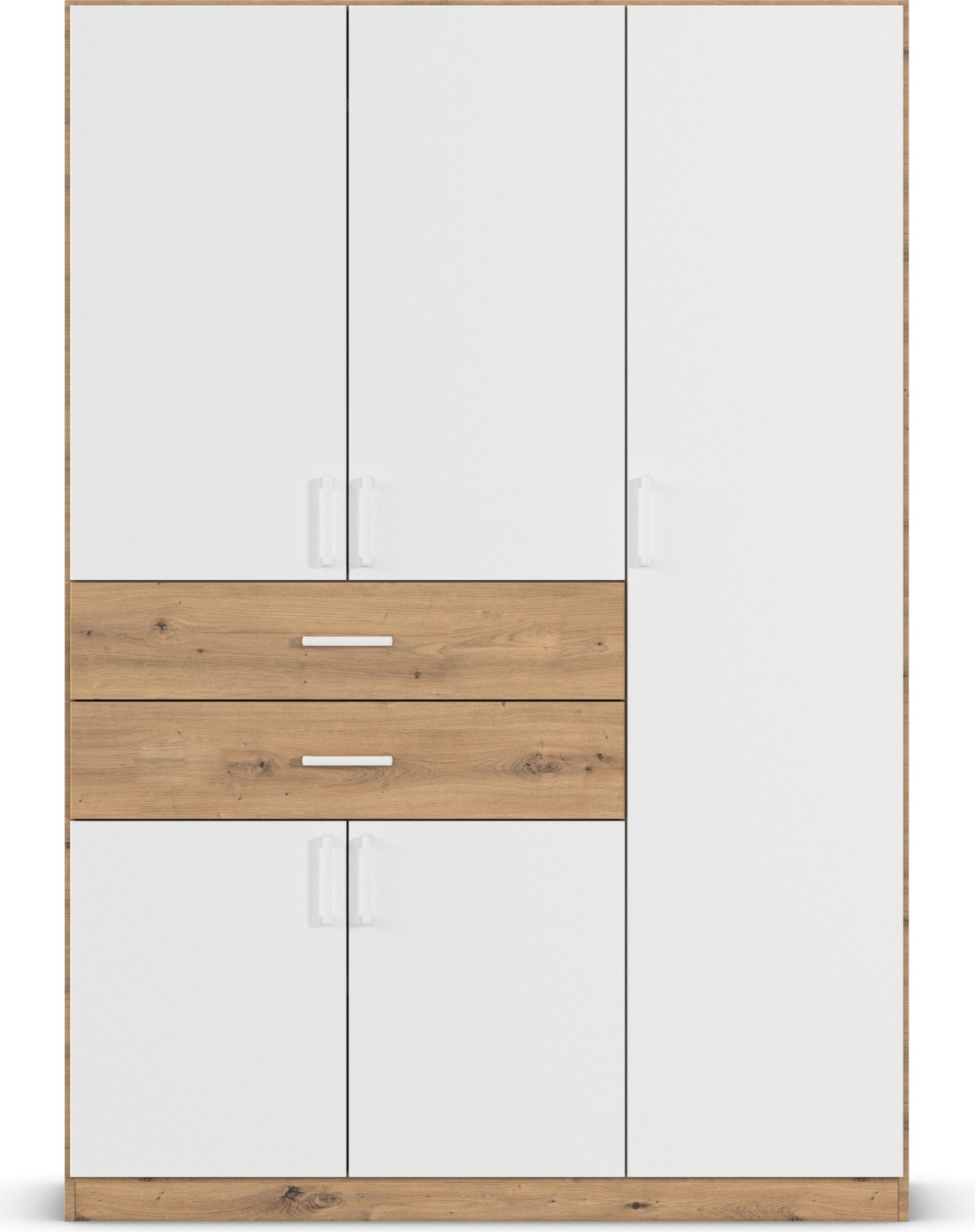 rauch Drehtürenschrank »Kleiderschrank Schrank Garderobe MAIKA mit Dekor-Front«, 2 Schubladen, in verschiedenen Breiten, Höhen, Farben, MADE IN GERMANY