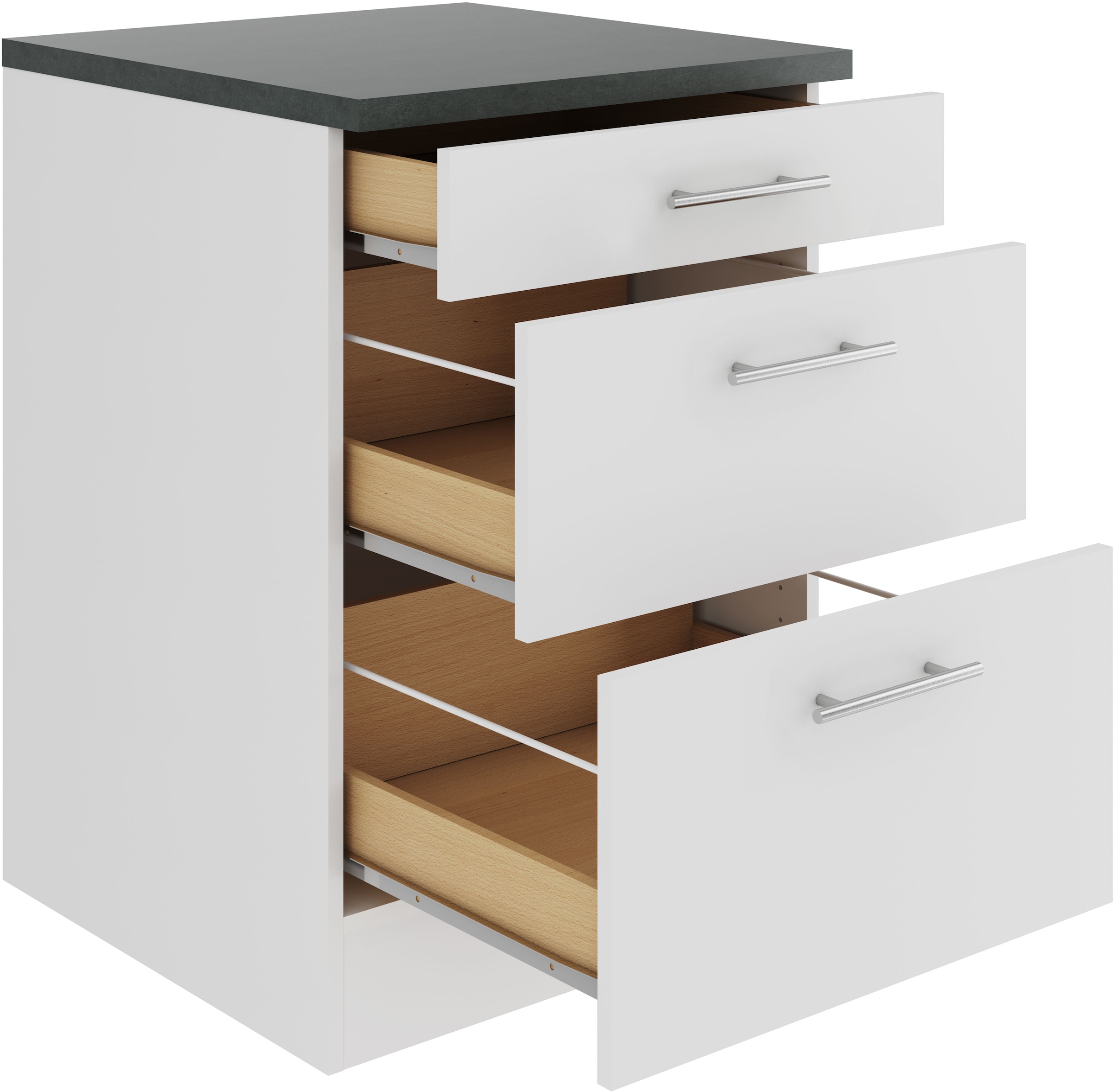 OPTIFIT Unterschrank »Bella« Breite 60 cm, 2 Auszüge, 1 Schubkasten