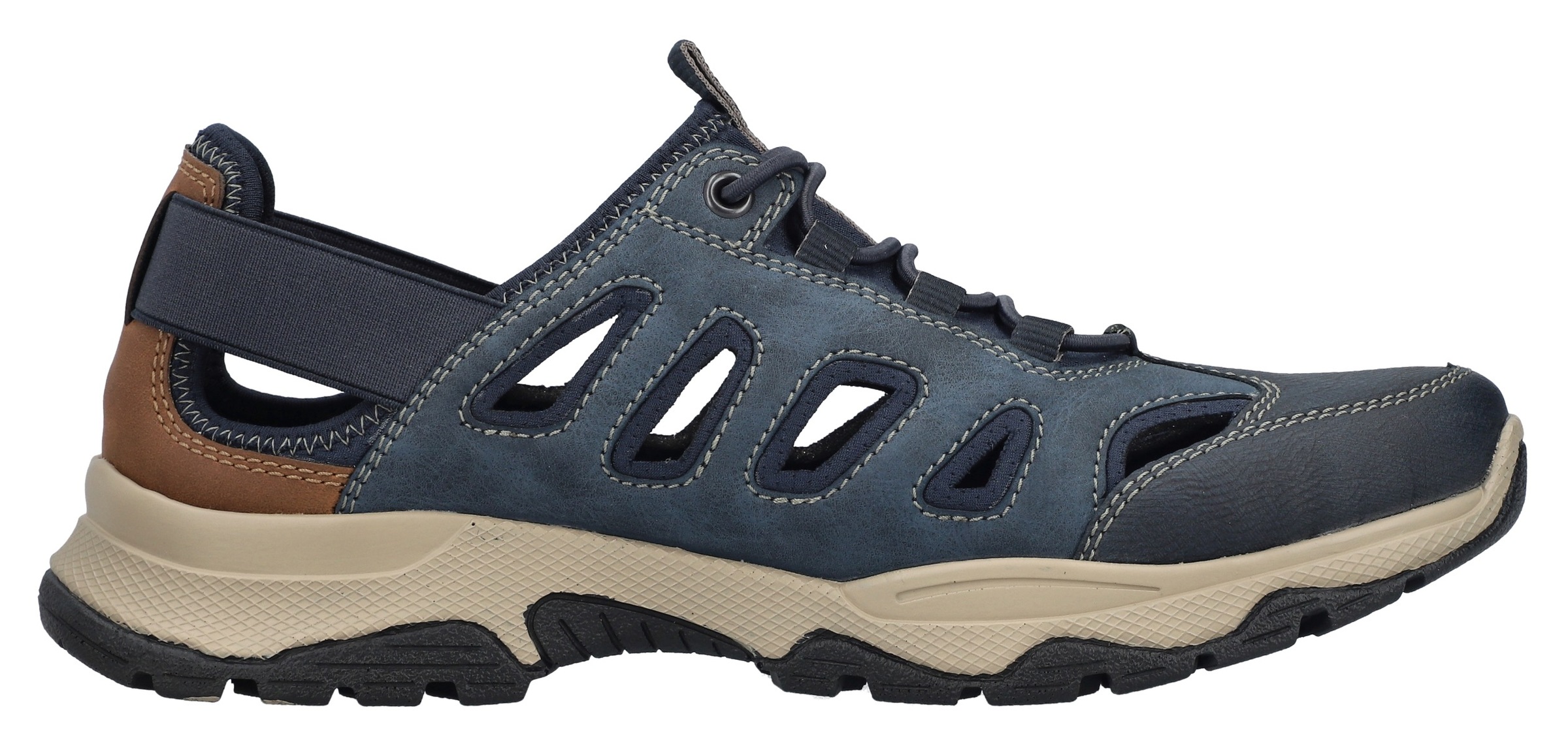 Rieker Slip-On Sneaker, Schlupfschuh, Trekkingschuh, Outdoorschuh mit Gummizug