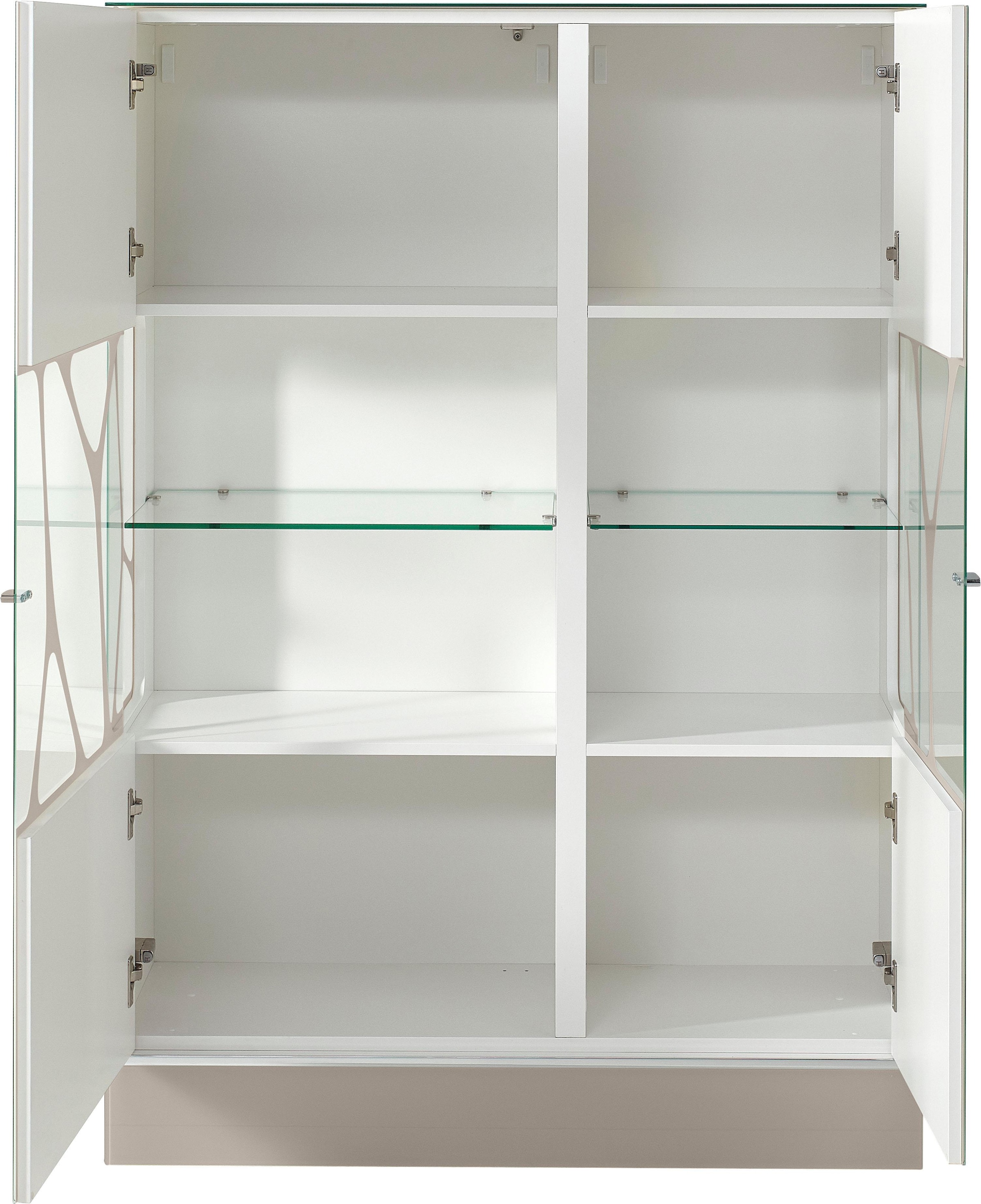 LEONARDO Highboard »CUBE«, mit Genetics, wahlweise mit Beleuchtung, Höhe 157 cm