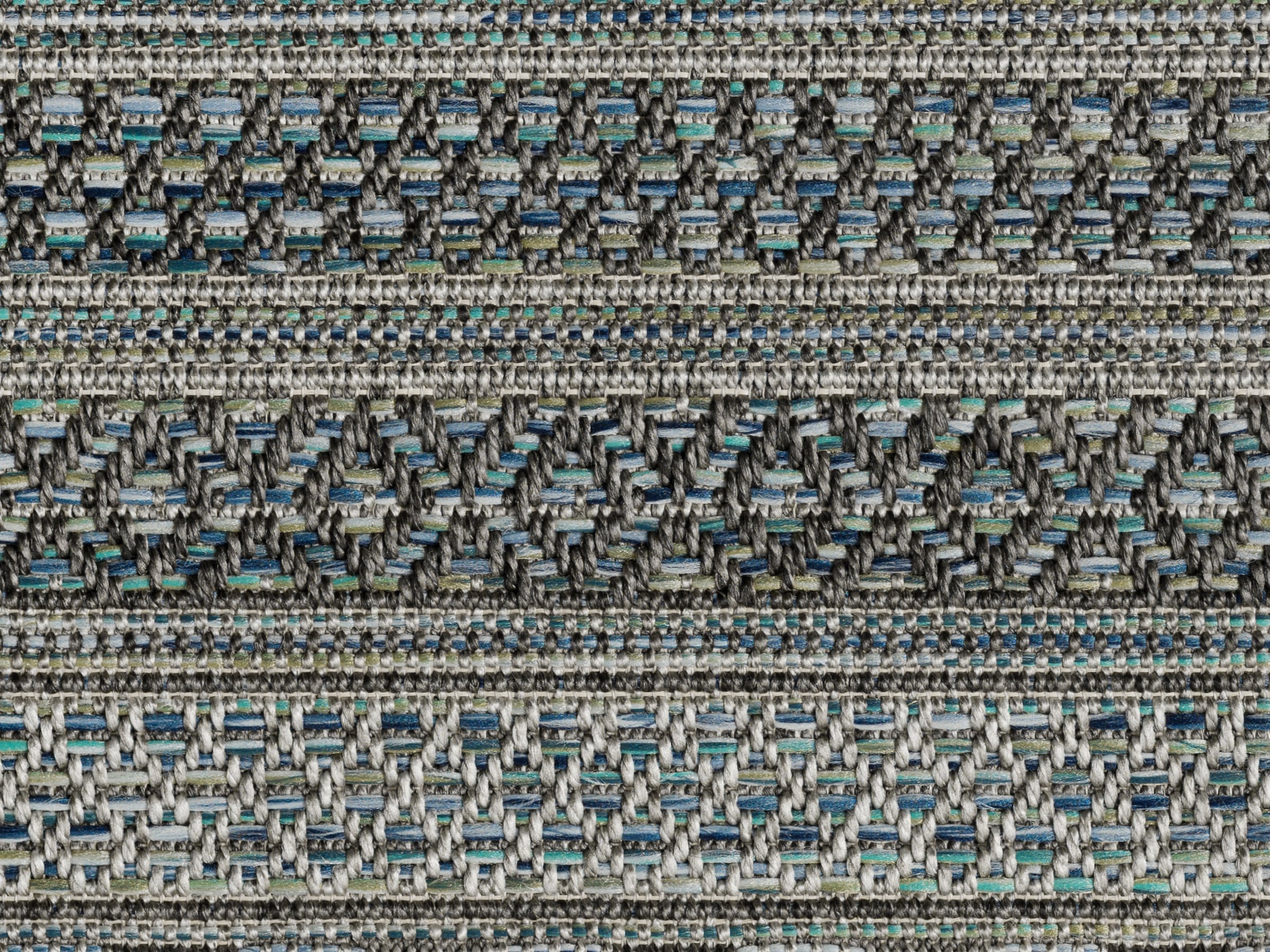 Dekowe Teppich »Joy Barbados beig« rechteckig 10 mm Höhe meliert, gestreift, Rauten, mit Bordüre, In- und Outdoor geeignet