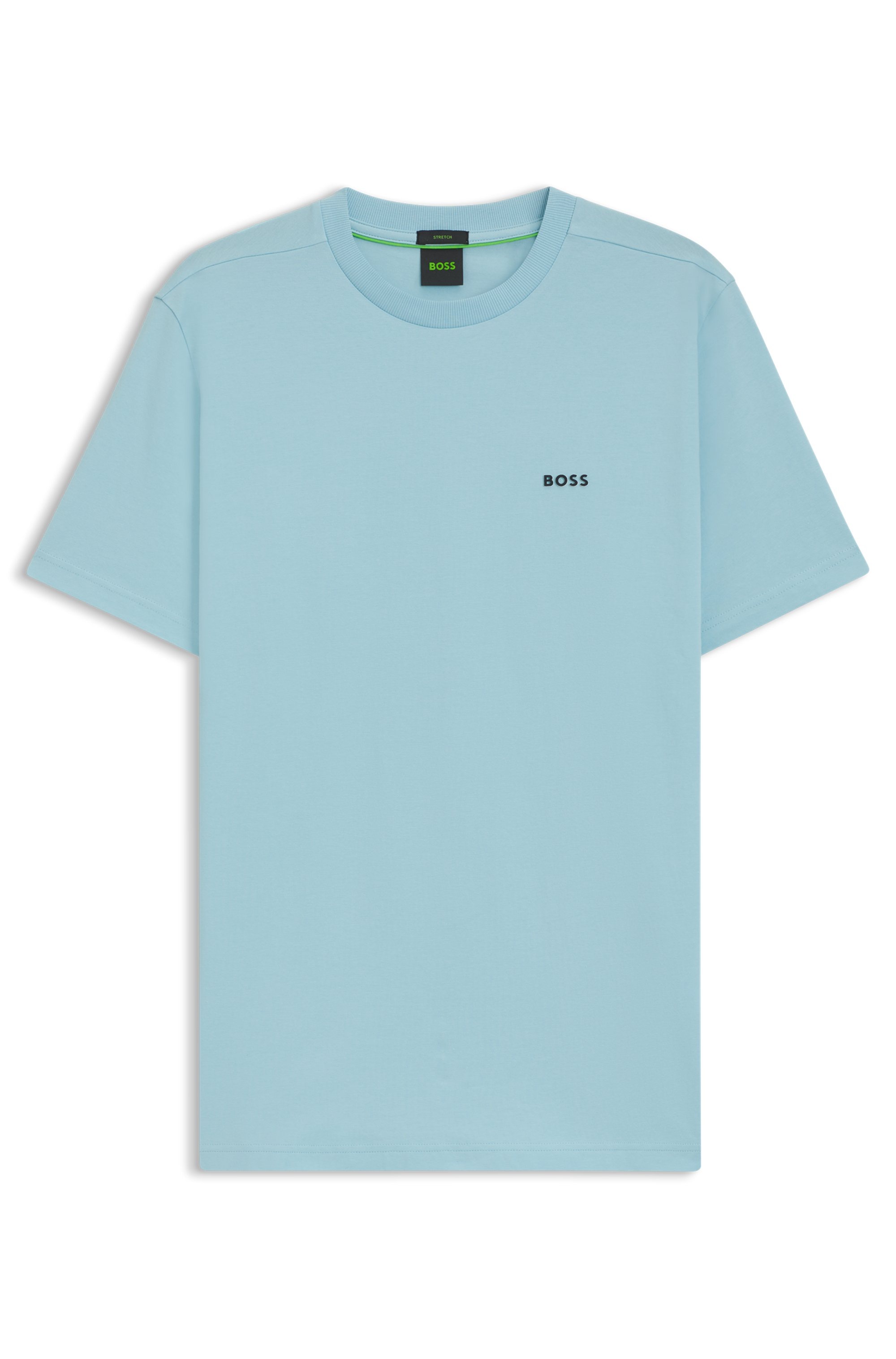 BOSS GREEN Rundhalsshirt »Tee«, mit gummiertem Kontrast-Logo