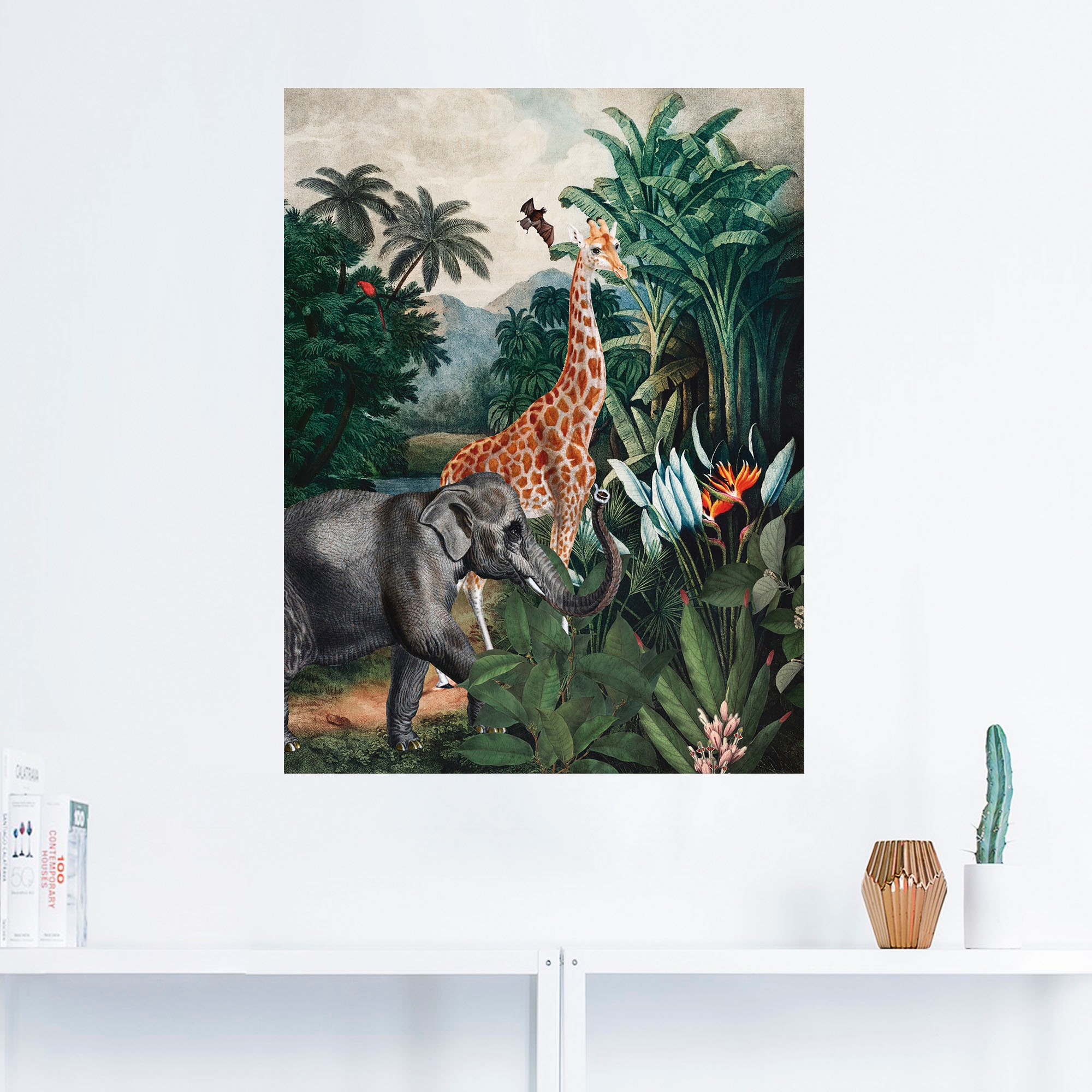 Artland Wandbild »Afrikanischer Dschungel«, Wildtiere, auf als Rechnung in Größen Wandaufkleber St.), versch. Leinwandbild, Poster Alubild, oder bestellen (1