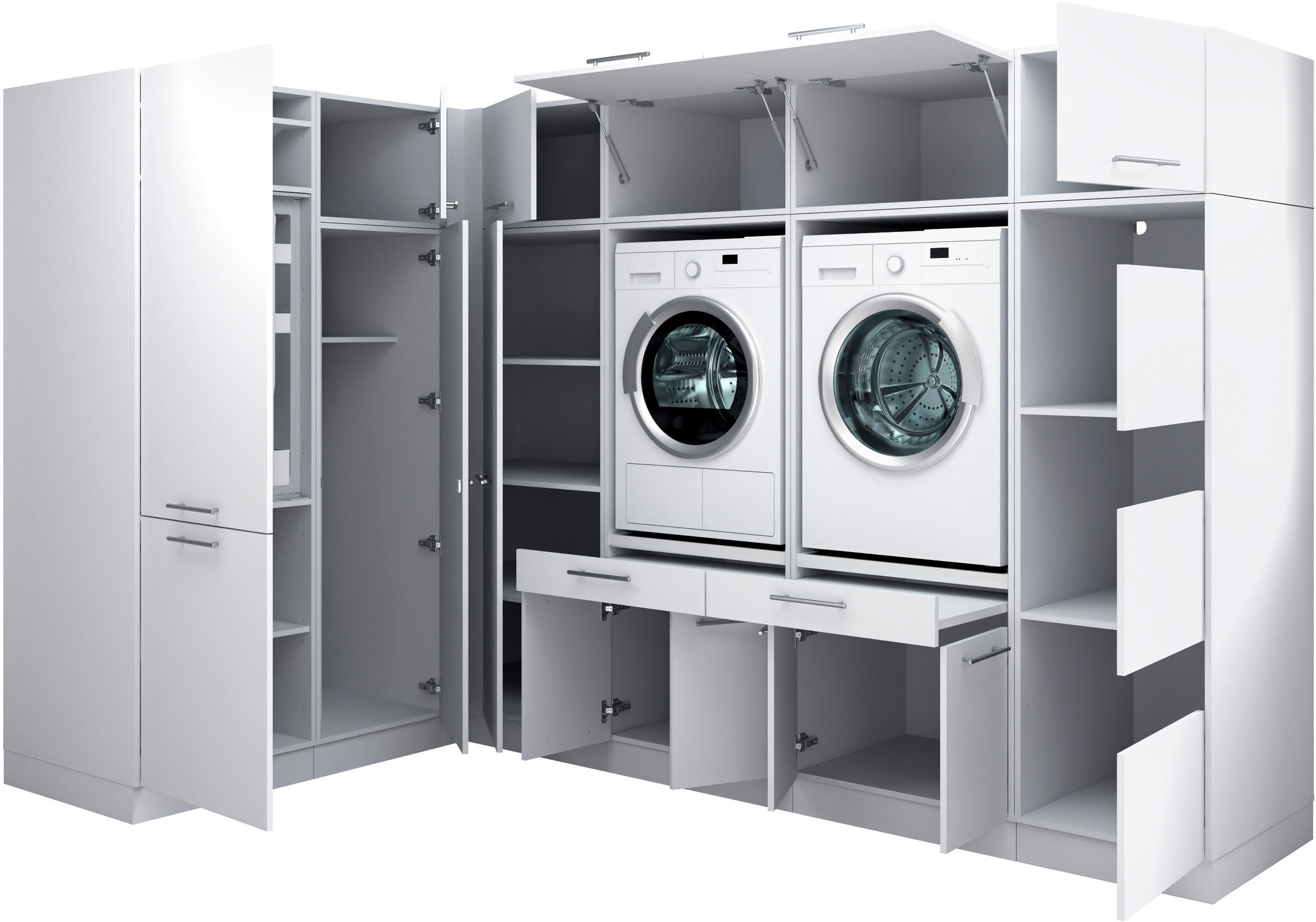 Laundreezy Mehrzweckschrank-Set »Laundreezy, 11-tlg. Mehrzweckschrank-Set B/H/T 285/200/68 cm« 11 Stk. tlg.