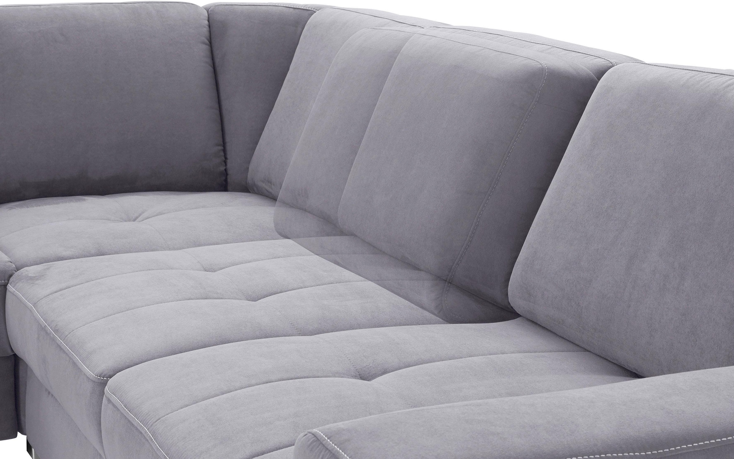 sit&more Ecksofa »Santorini L-Form«, mit Federkern und Sitztiefenverstellung, wahlweise mit Bettfunktion