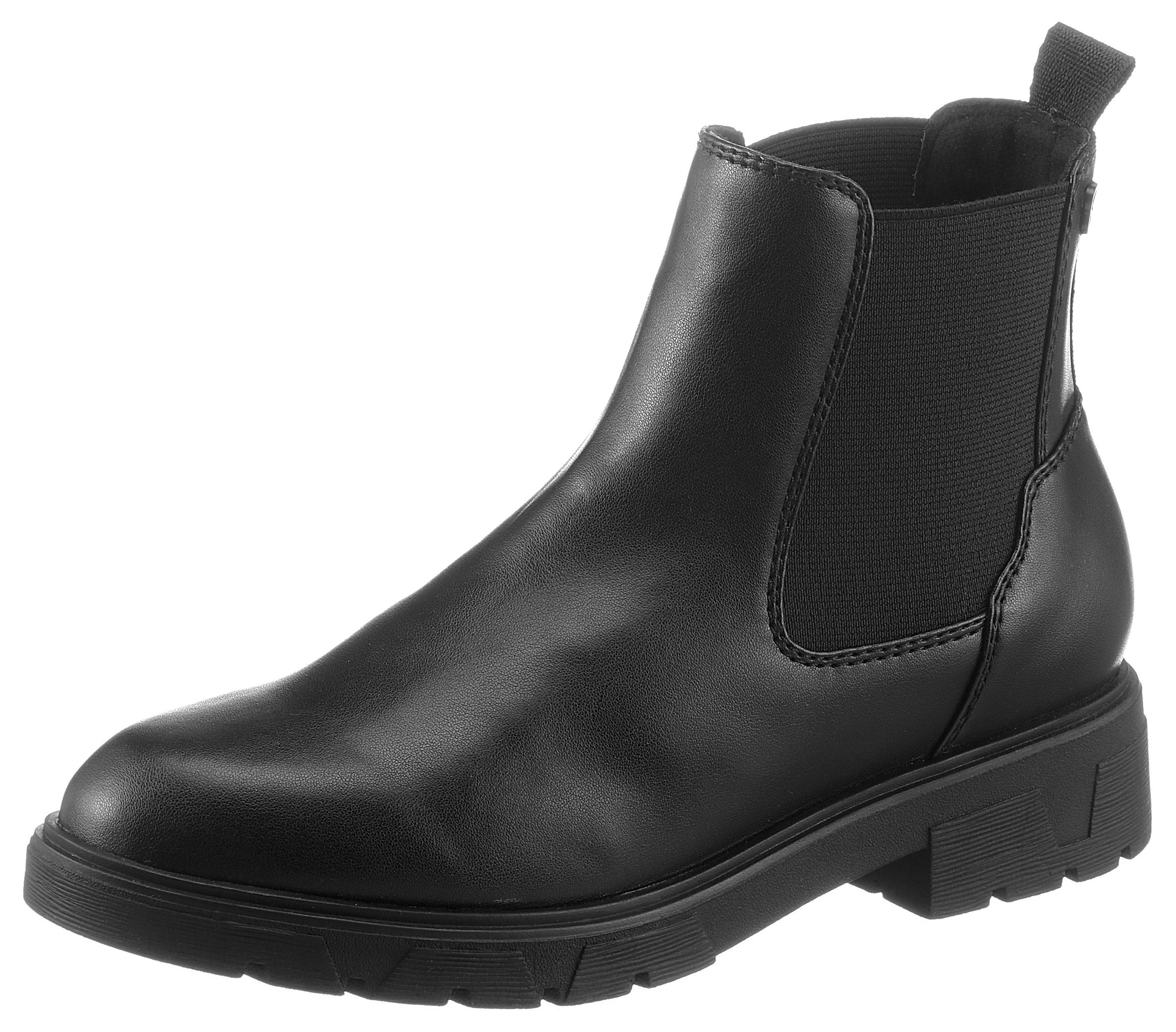 s.Oliver Chelseaboots mit Textilband an der Ferse