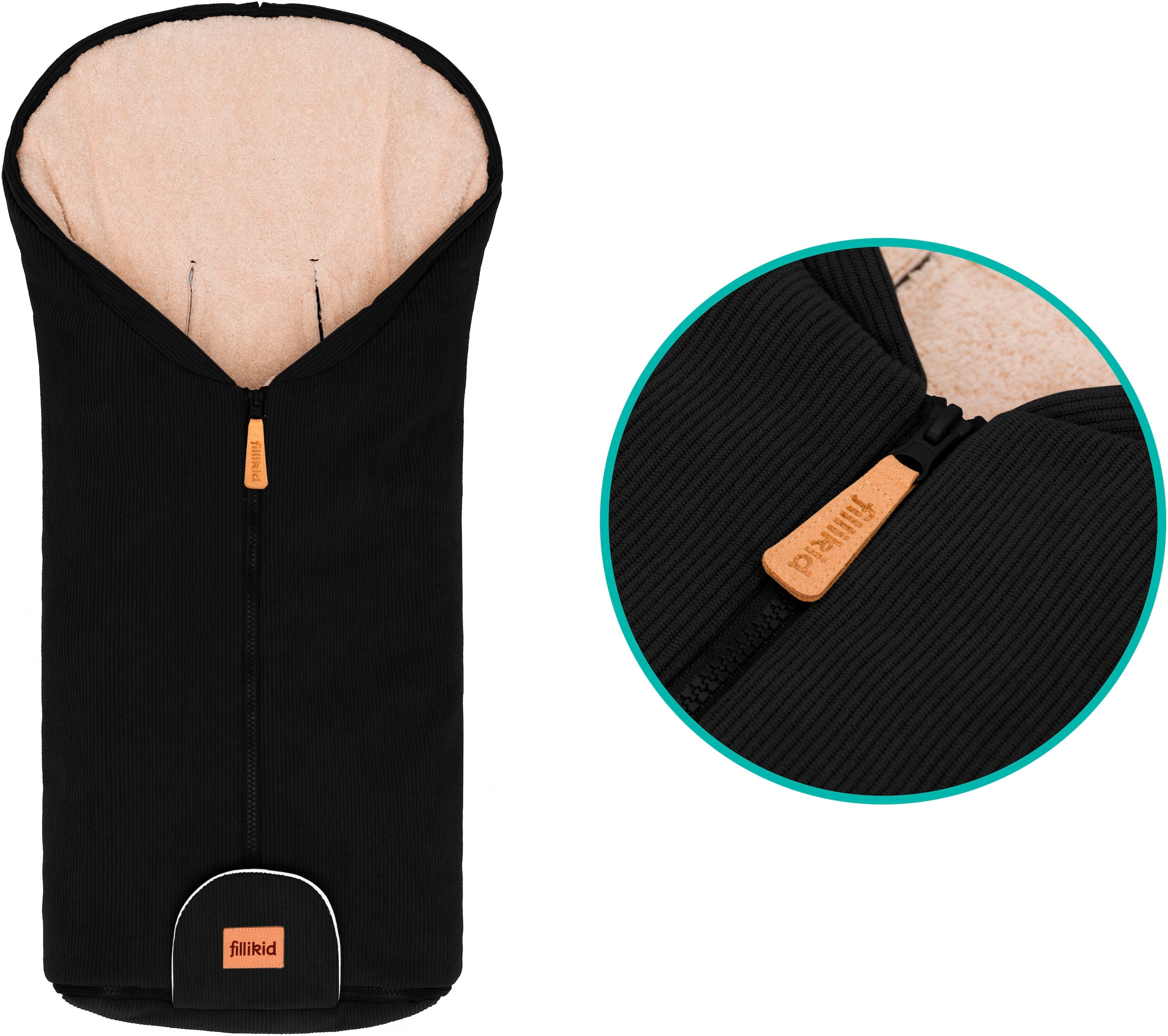 Fillikid Fußsack »Nevis Cord, Winterfußsack Gr. 0« für Autositze Gr. 0 und Kinderwagen