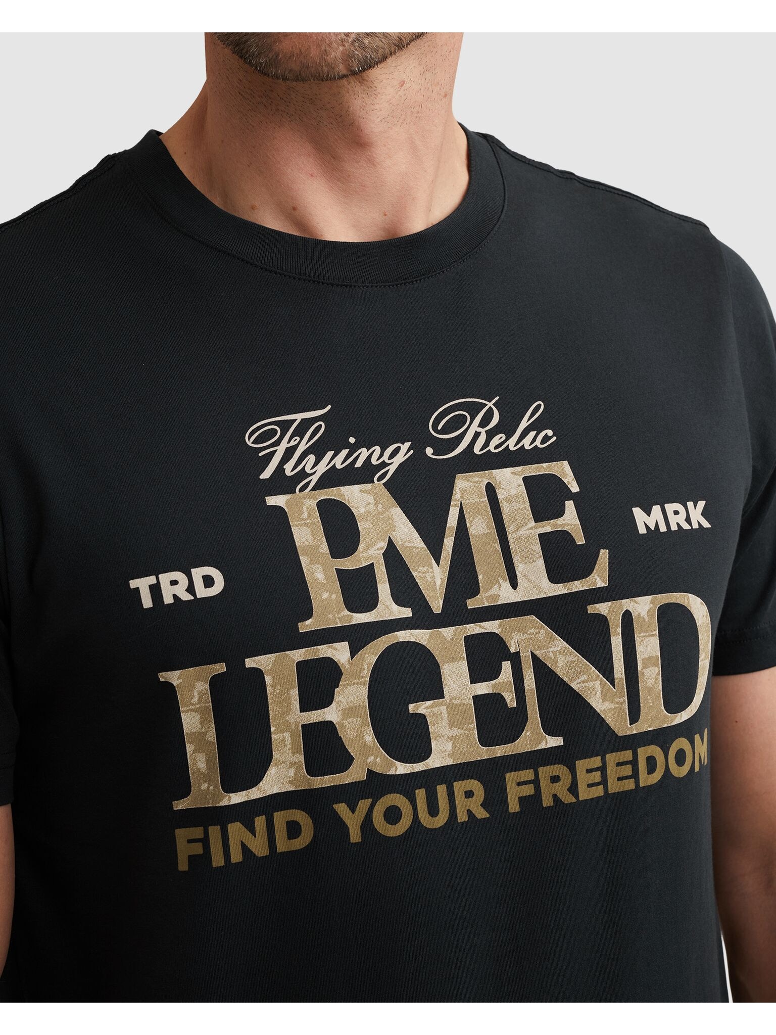 PME LEGEND T-Shirt »Short sleeve r-neck big print« mit Logo Print