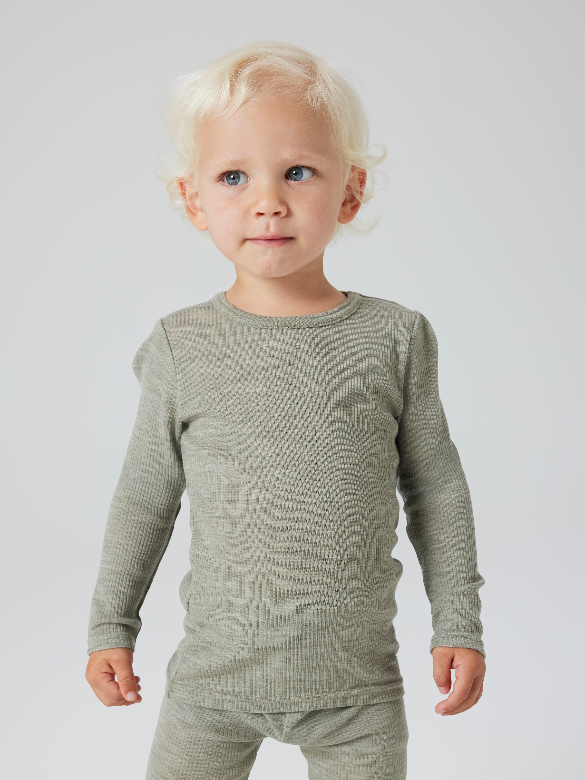 Name It Langarmshirt »NMNWAX WOOL RIB LS TOP NOOS« aus reiner Merinowolle