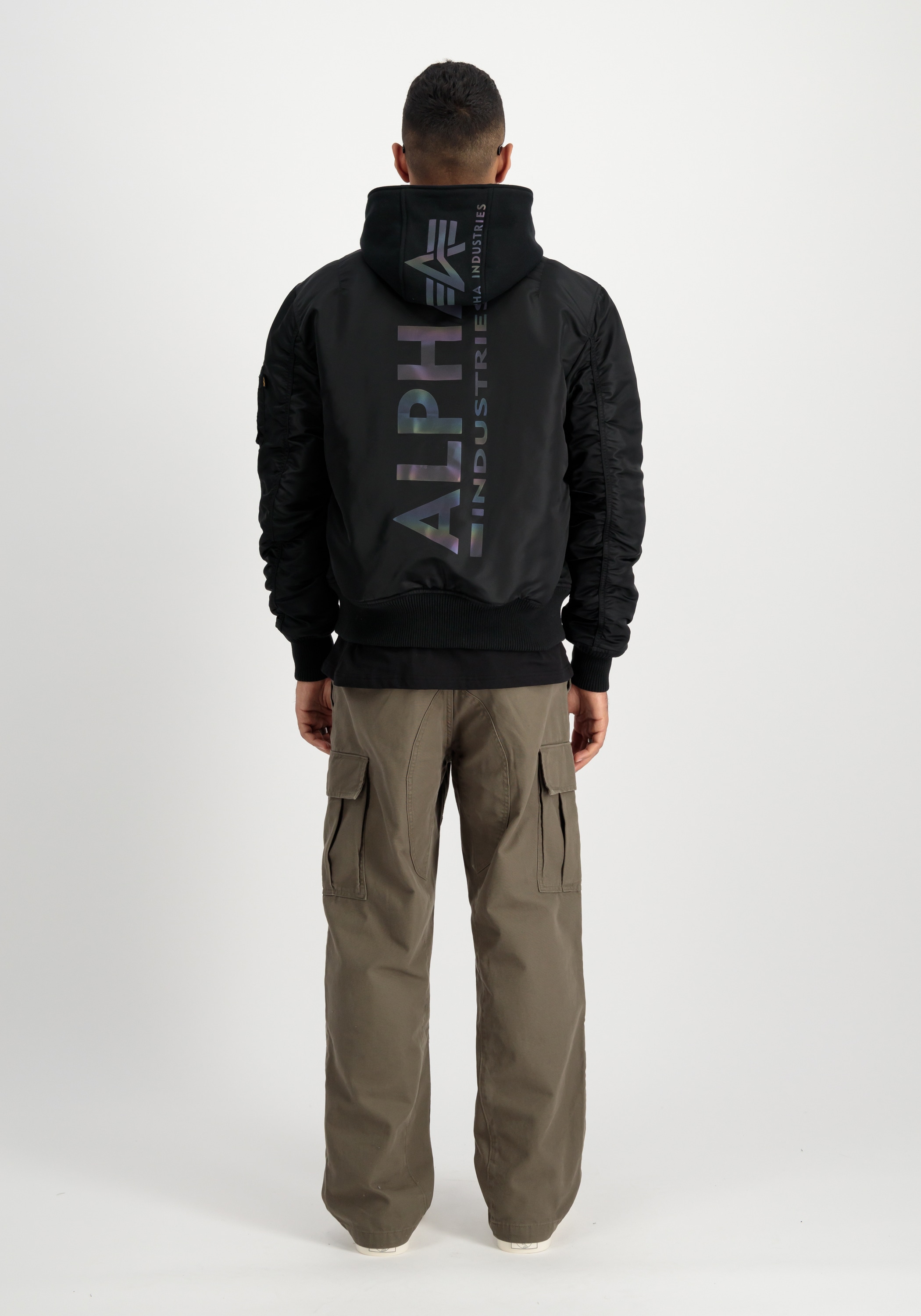Alpha Industries Bomberjacke »Alpha Industries Men - Bomber Jackets MA-1 Zip Hood Backprint«