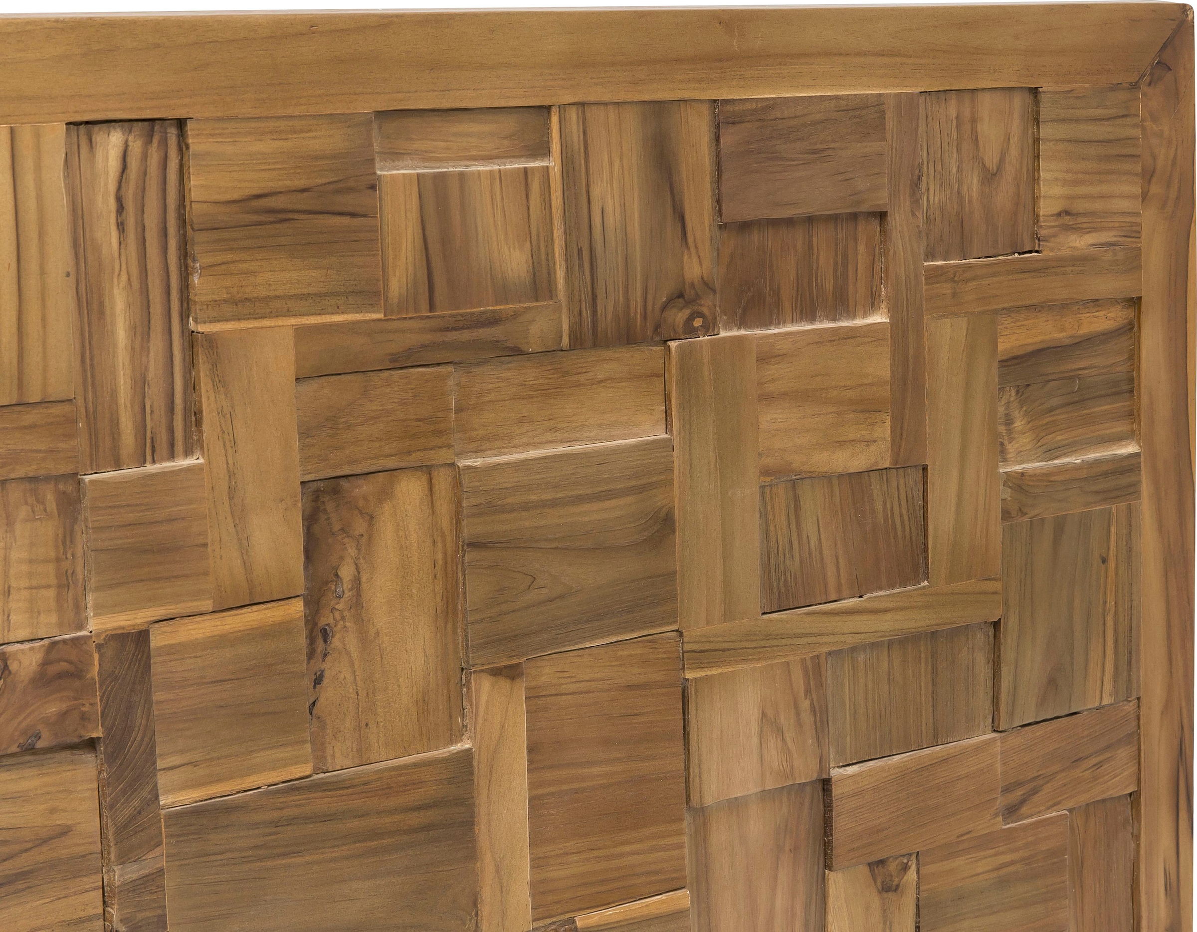 SIT Kopfteil, Extravagantes Teak-Mosaikmuster