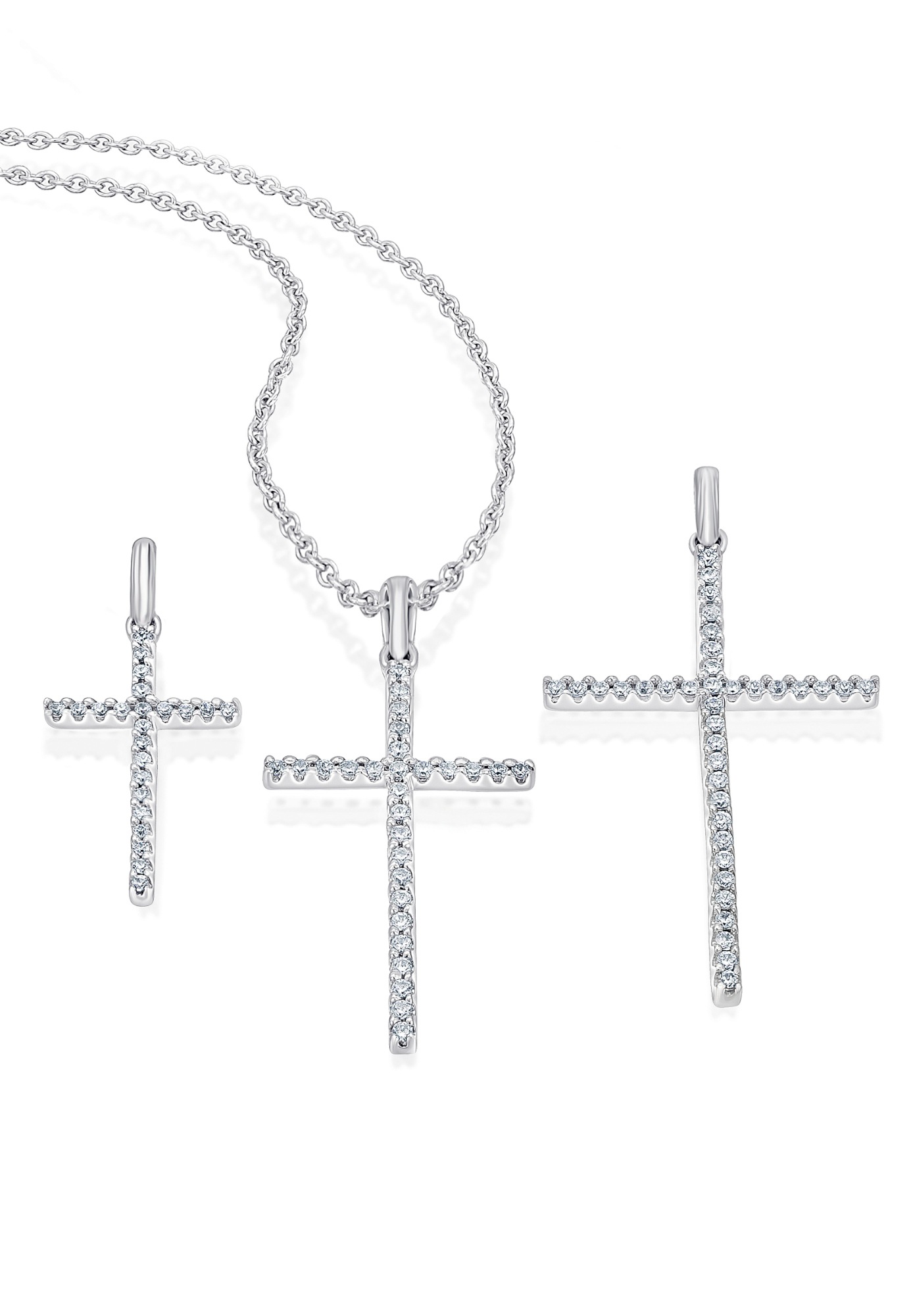 ONE ELEMENT Kettenanhänger »0,10 ct Diamant Brillant Anhänger aus 585 Weißgold«