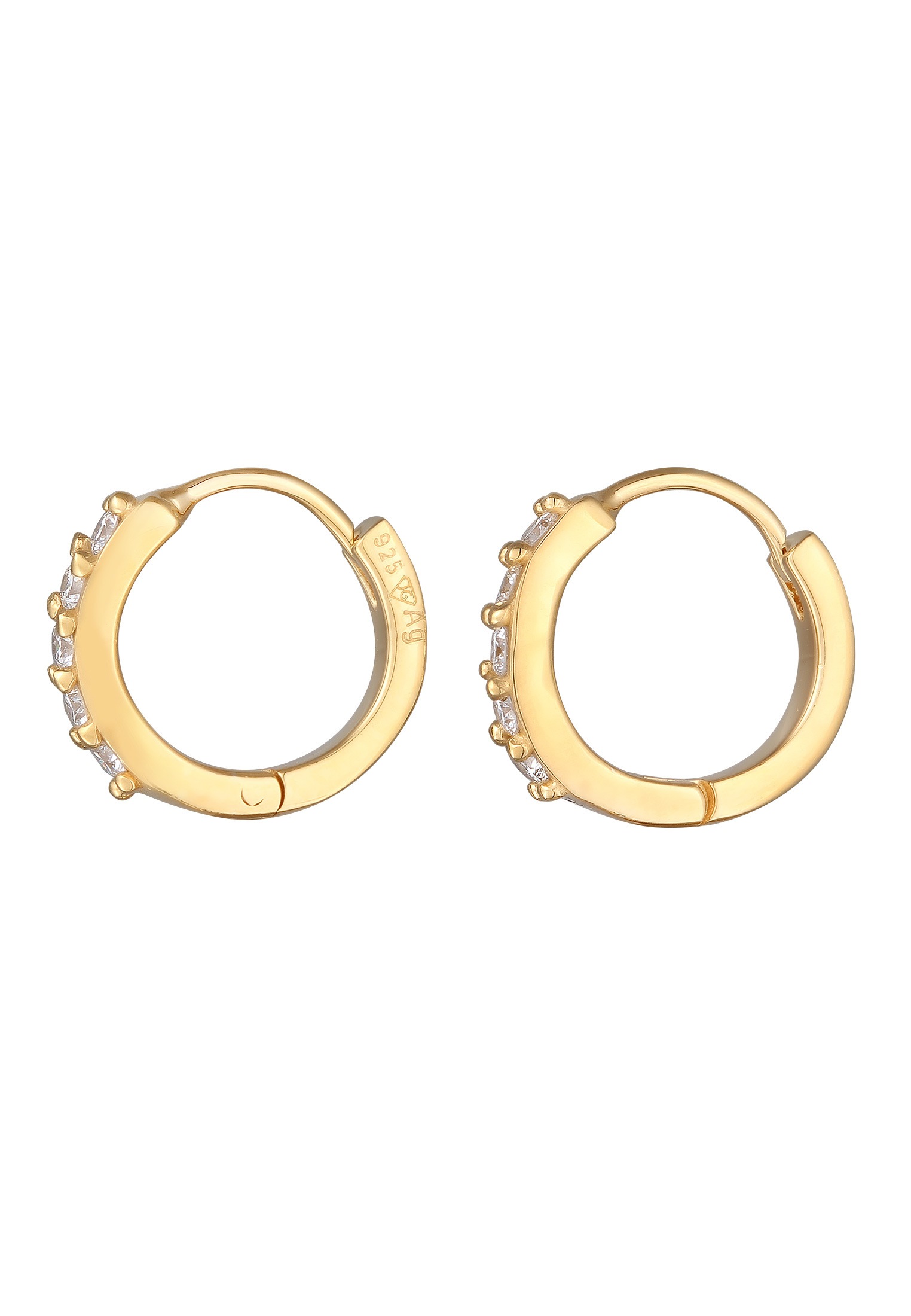Elli DIAMONDS Paar Creolen »Ohrringe Creolen Lab Grown Diamanten (0.07 ct) 925 Silber«