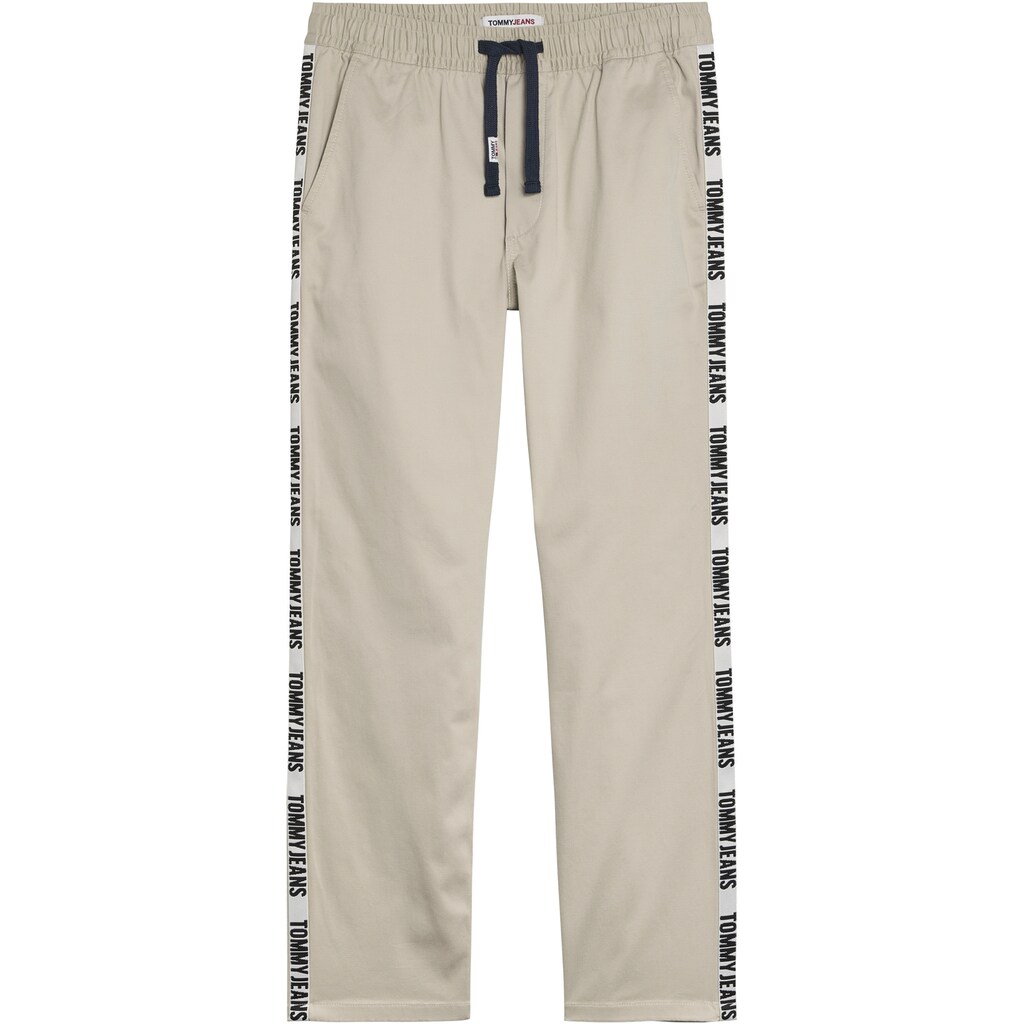 Tommy Jeans Chinohose »TJM ETHAN DOBBY TAPED TRACK PANT,«