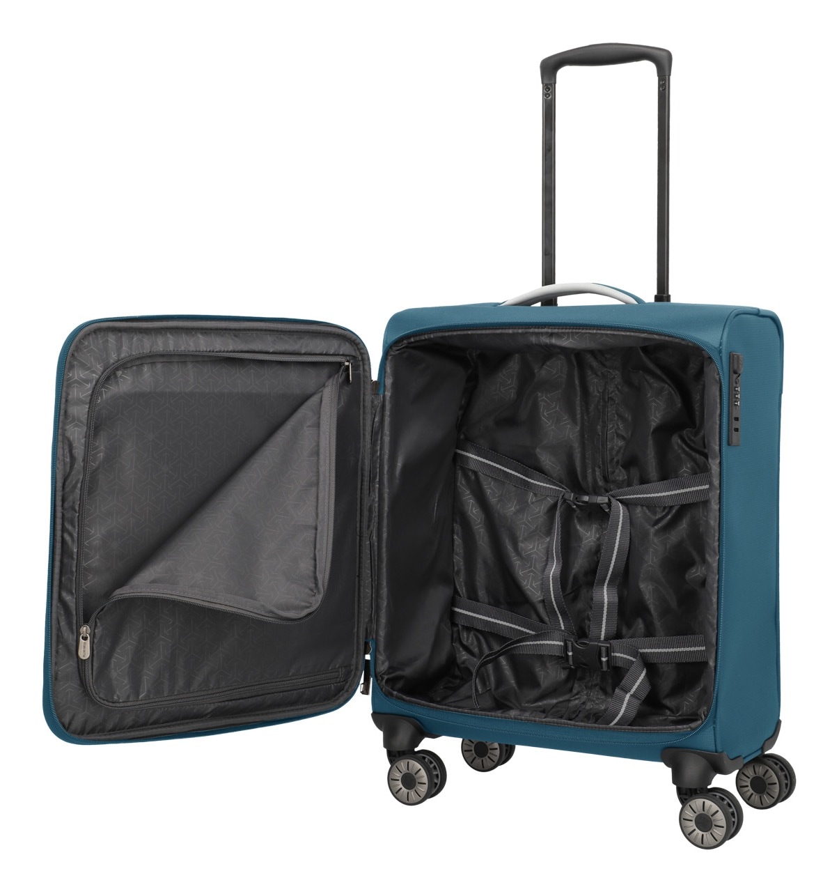 travelite Handgepäck-Trolley »JETPACK Max 4 Cabin Handgepäck Koffer« 41 l 4 Rollen Weichgepäck, passend für Ryanair, Condor und viele gängige Airlines
