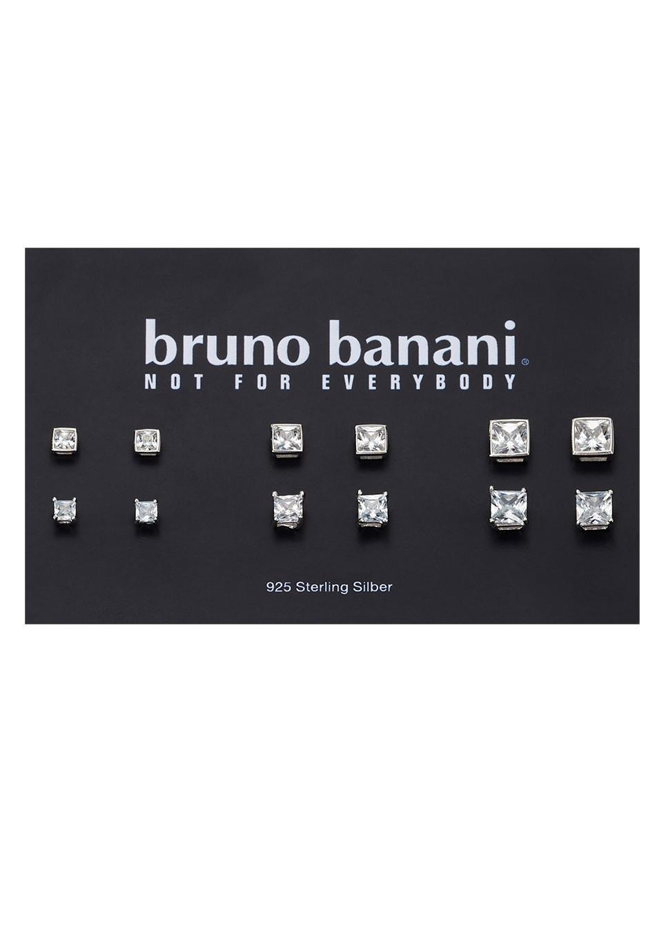 Bruno Banani Ohrstecker-Set »Mulitpack Schmuck Geschenk Silber 925 Ohrschmuckset«, (Set, 12 tlg.), mit Zirkonia (synth.)