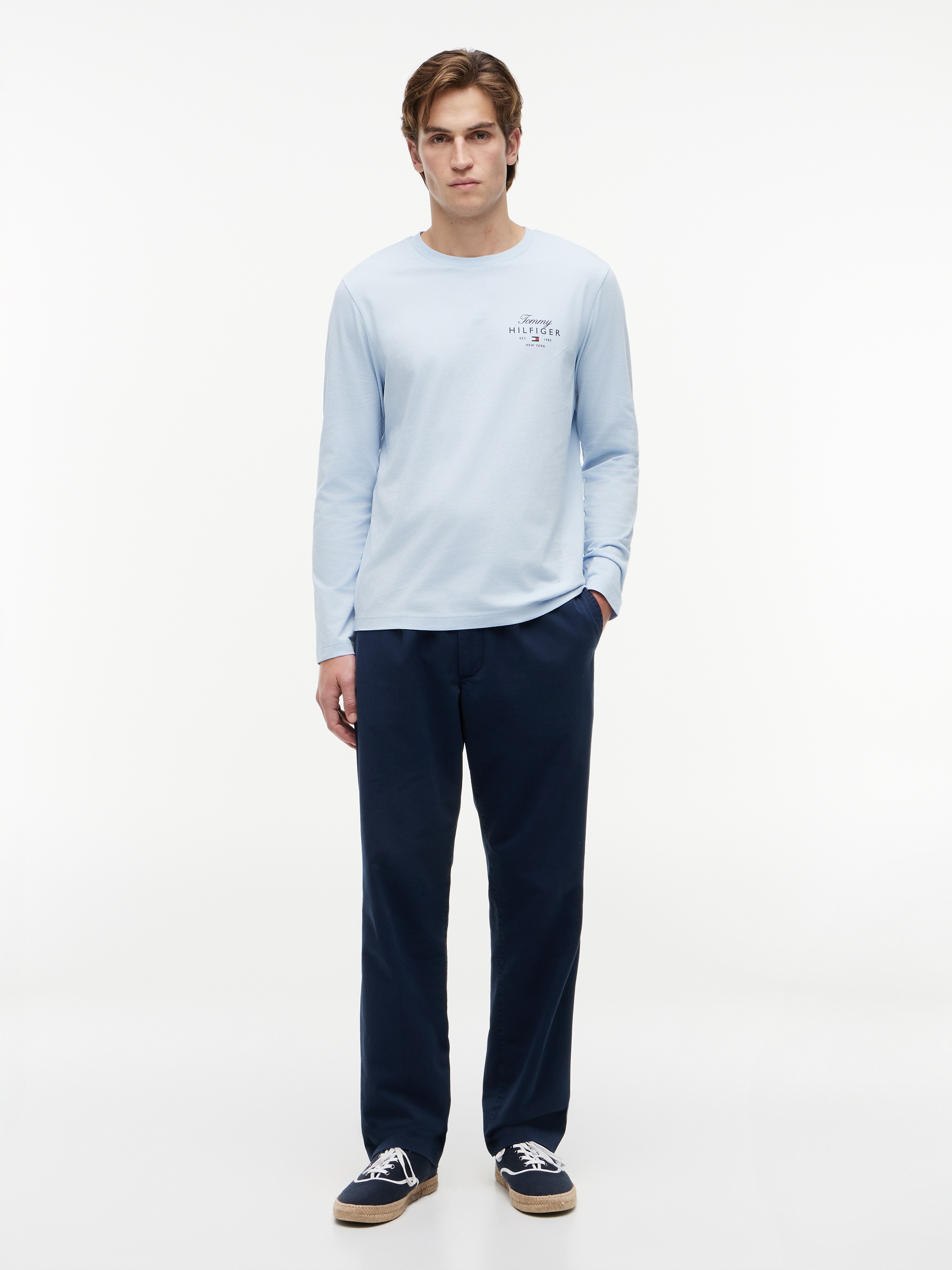 Tommy Hilfiger Langarmshirt »SCRIPT STACK LS REGULAR TEE«