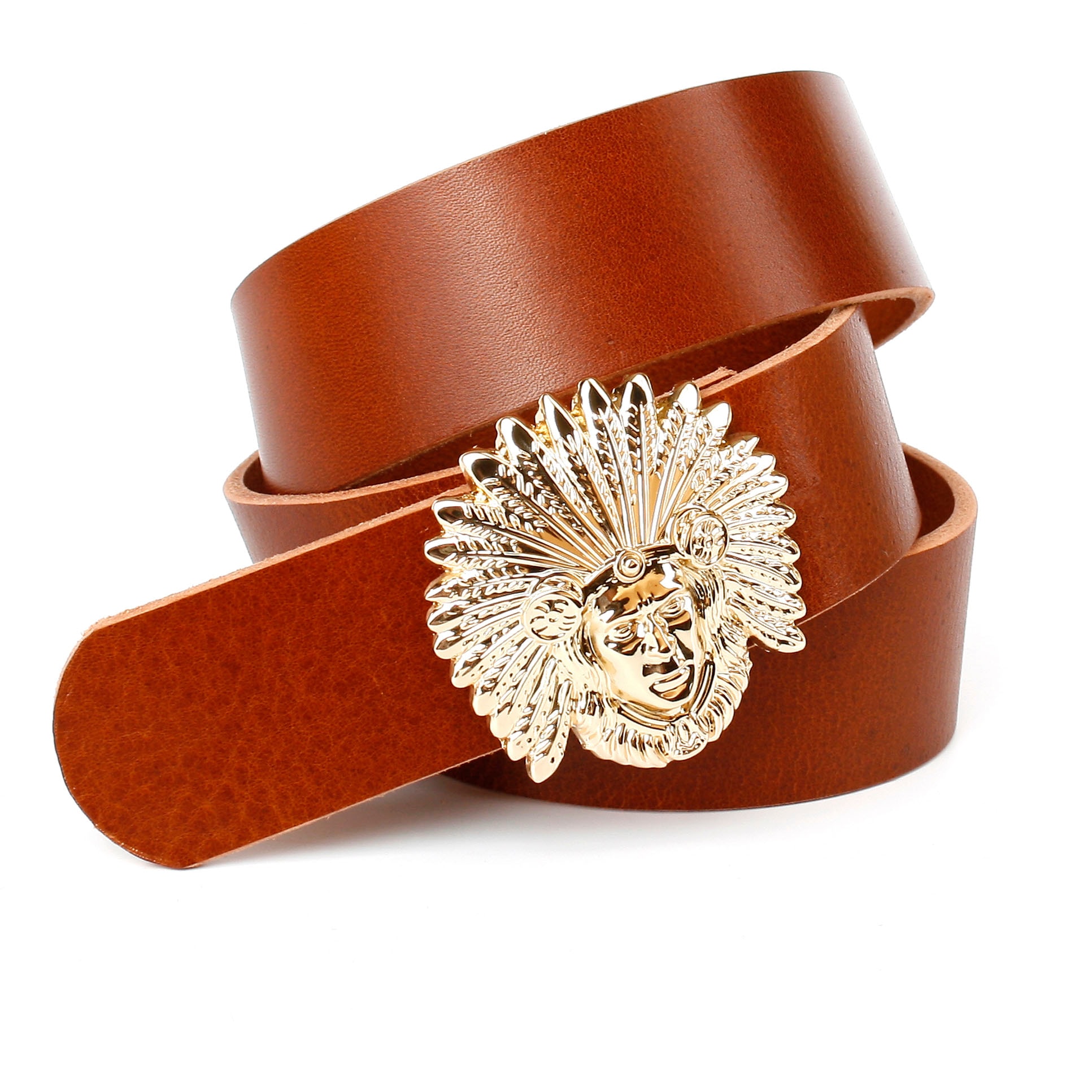 Anthoni Crown Ledergürtel, genarbt, mit glänzender Schließe bequem kaufen | Anzuggürtel