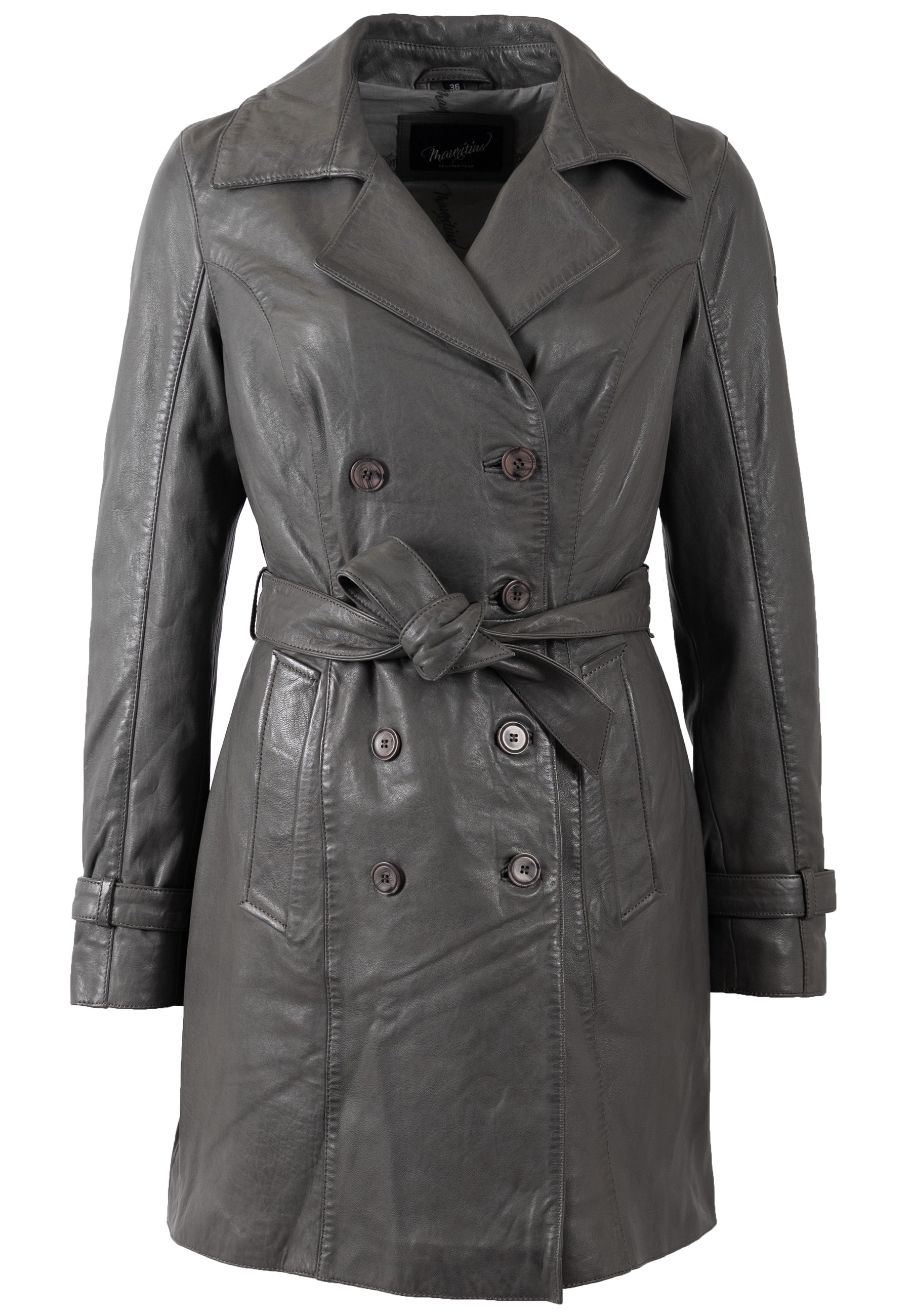 Mauritius Ledermantel »GWTaresa«, 2 Stk. Leder-Trenchcoat mit Bindegürtel
