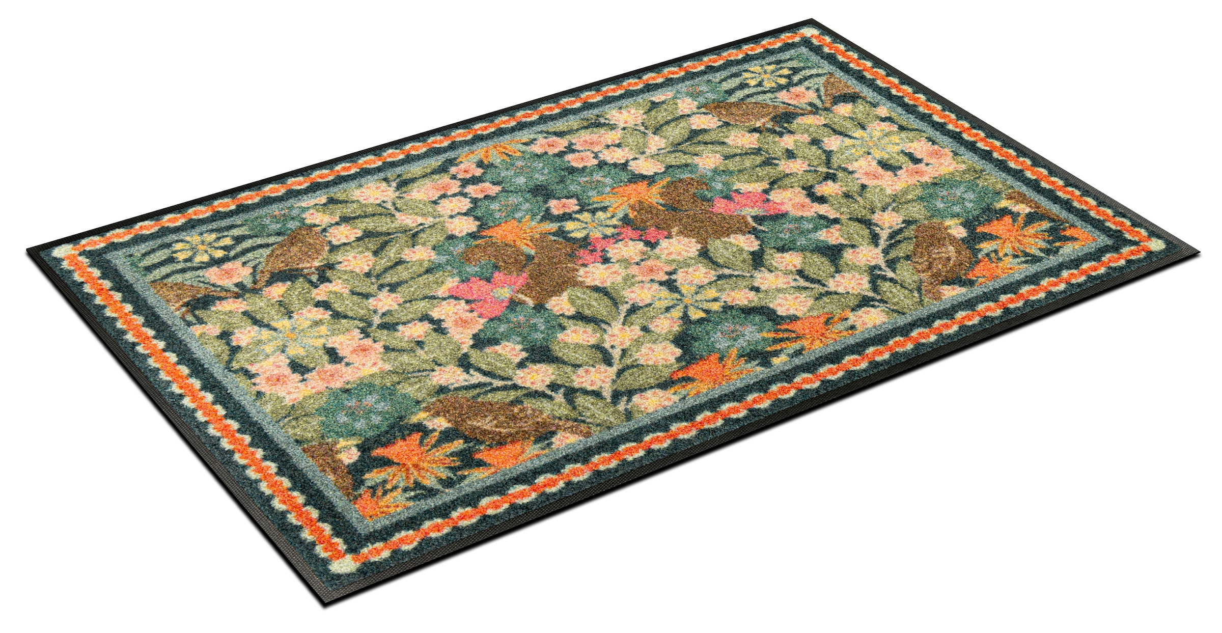 wash+dry by Kleen-Tex Fußmatte »Garden Luxe Blue« rechteckig 7 mm Höhe auch als Läufer erhätlich, waschbar und trocknergeeignet