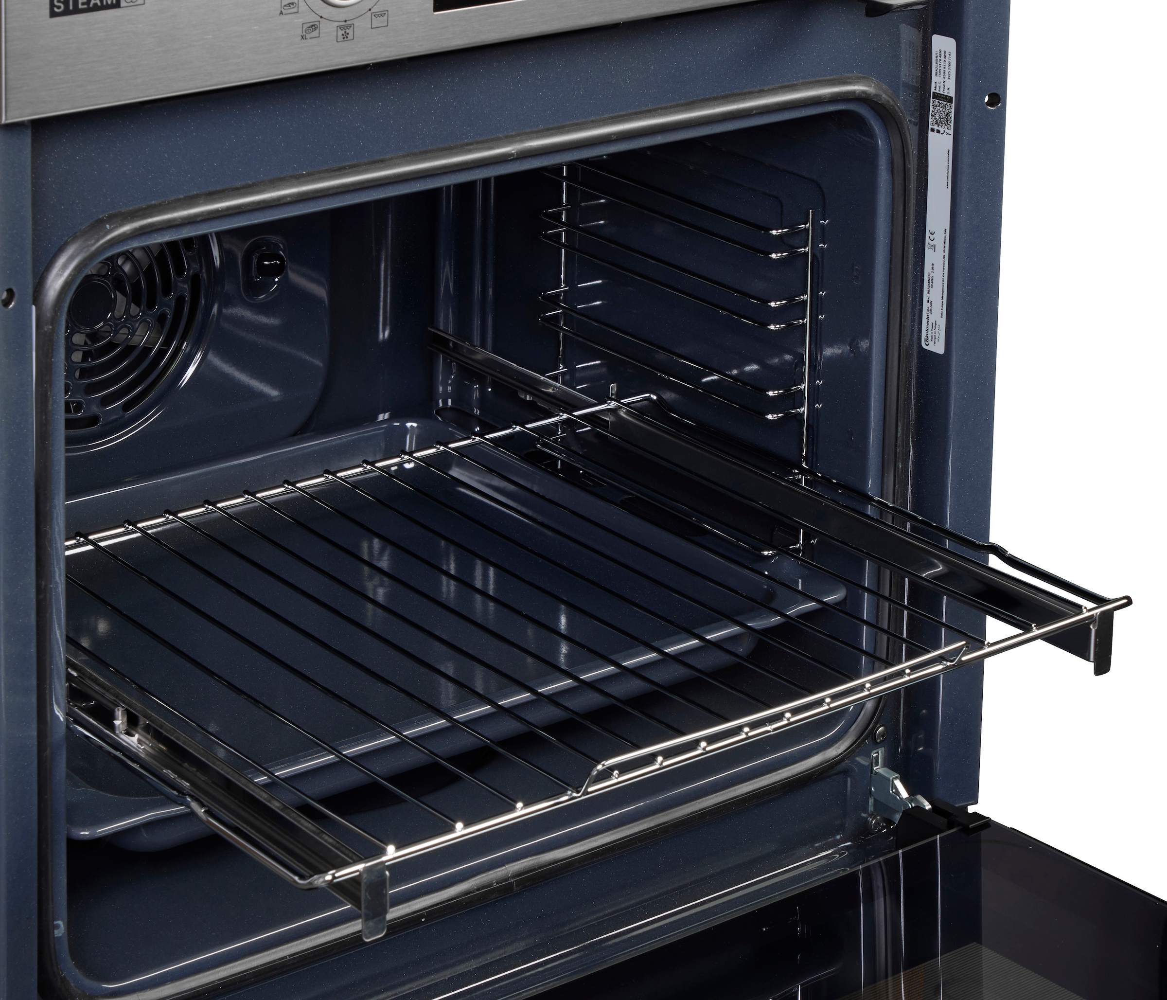 BAUKNECHT Backofen-Set »BAKO 780 Steam IND IN« mit 1-fach-Teleskopauszug Hydrolyse Set, 2 Stk. tlg. GentleSteam - für ein saftiges Inneres und ein knuspriges Äußeres