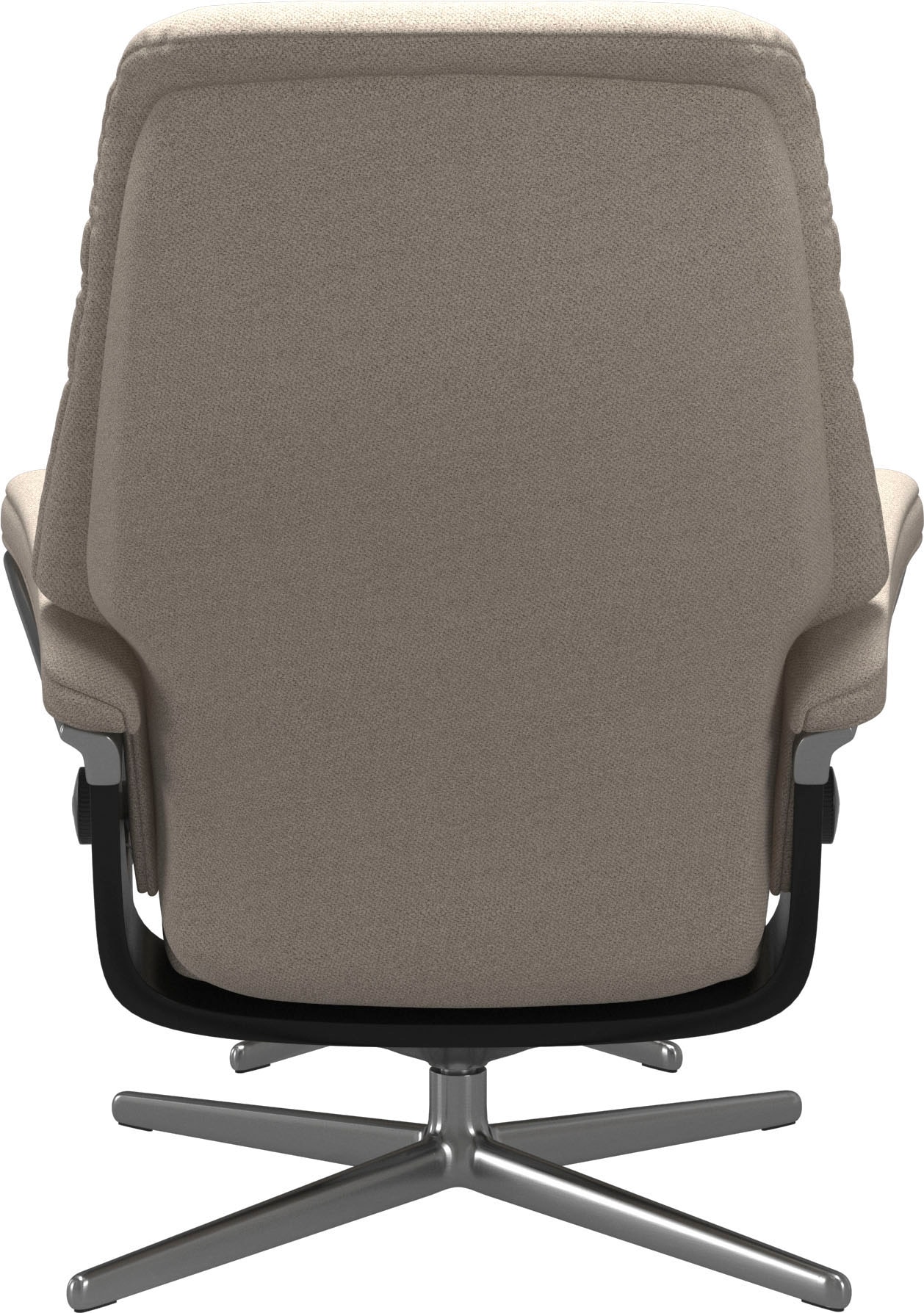 Stressless® Relaxsessel »Sunrise«, (Set, Relaxsessel mit Hocker), mit Hocker, mit Cross Base, Größe S, M & L, Holzakzent Schwarz