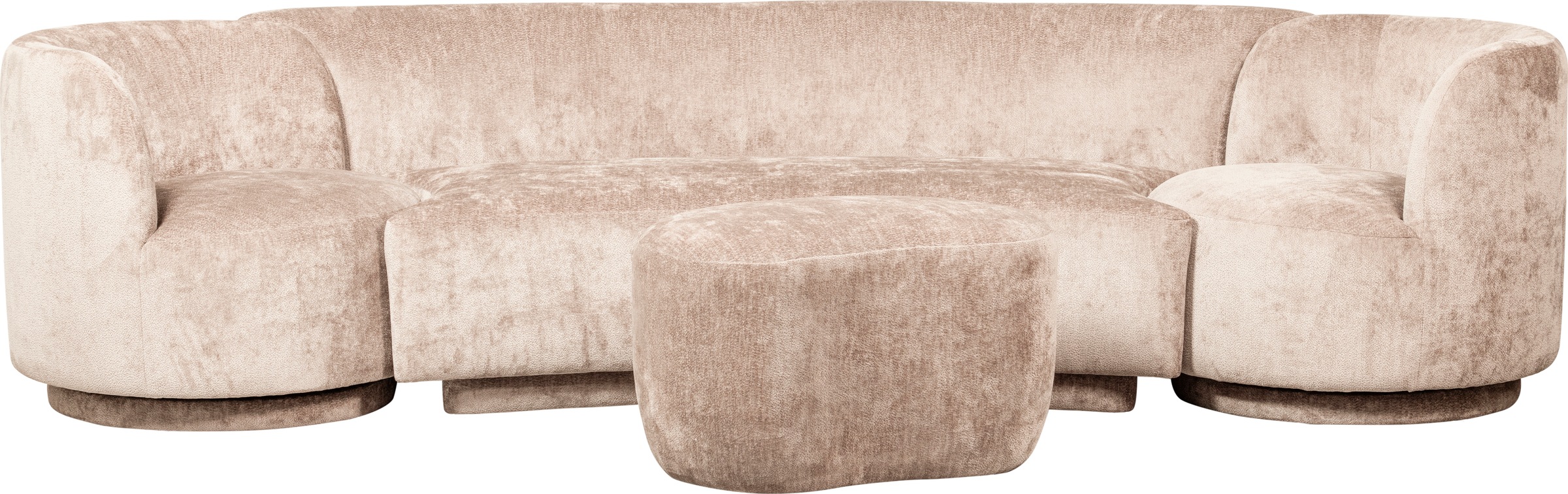 WOOOD 2-Sitzer »Popular«, frei im Raum stellbar, mit grobem Chenille gefüttert, Breite 215 cm