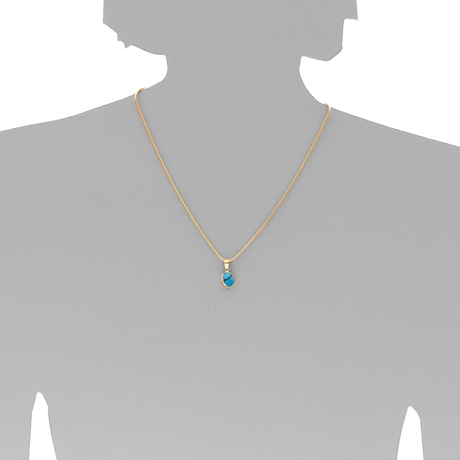 OSTSEE-SCHMUCK Kettenanhänger »- Melanie - Gold 333/000 - Türkis«