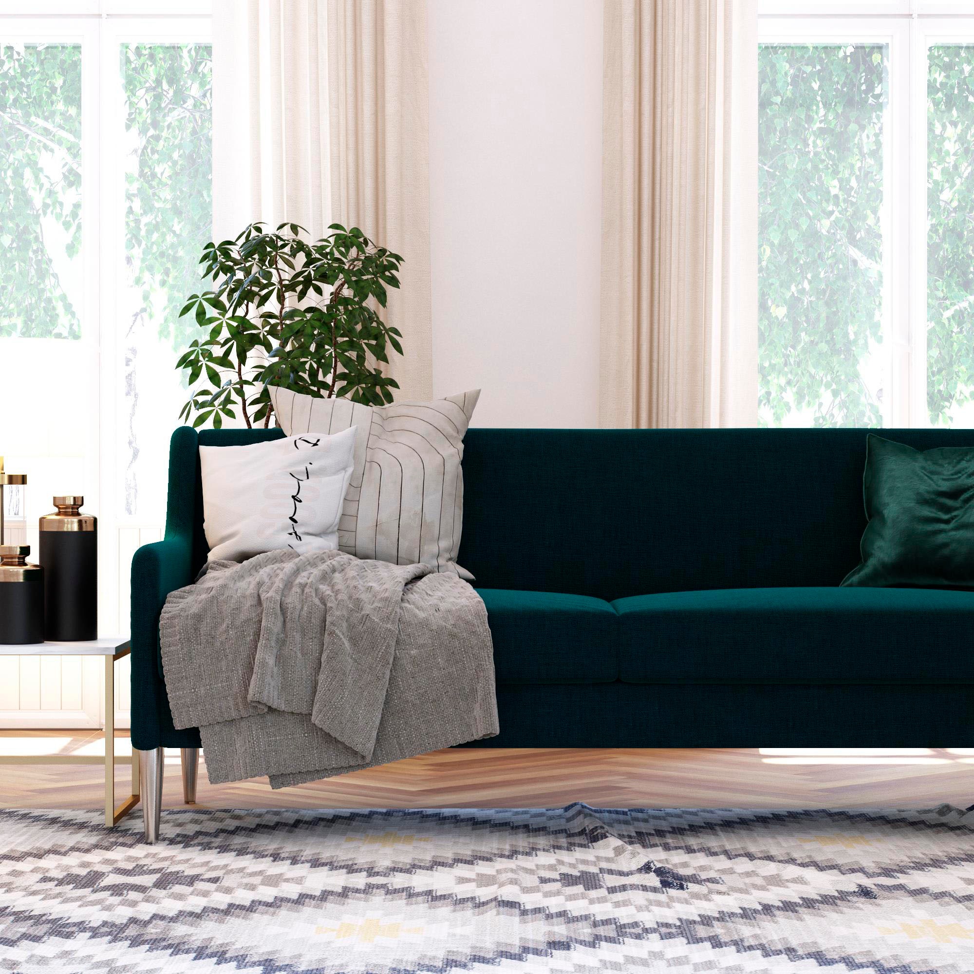 Dorel Home 3-Sitzer »Virginia« Webstoff, Sitz und Rücken gepolstert, Beine aus Stahl, Sitzhöhe 42,5cm