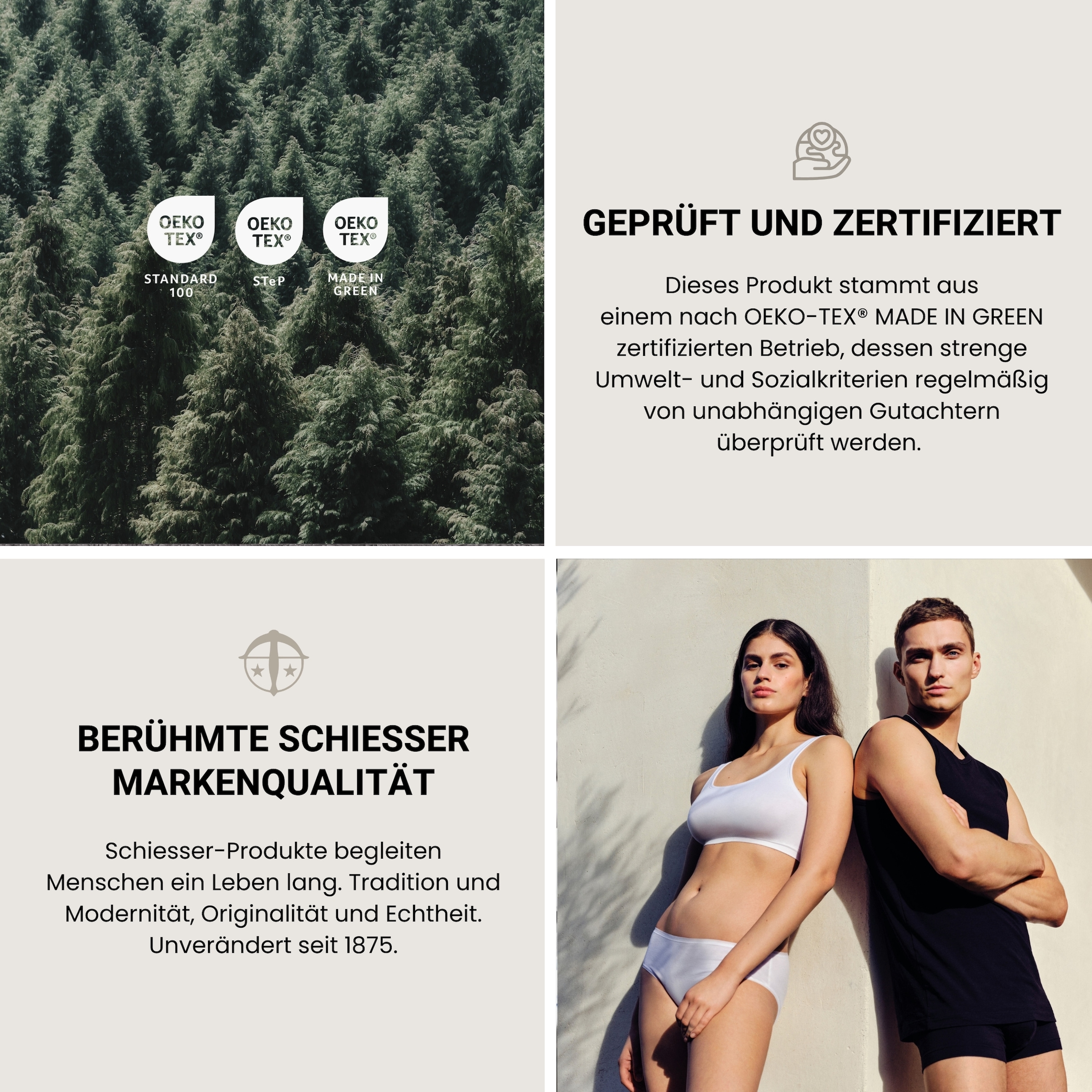 Schiesser Bettwäsche »Mona aus elegantem Baumwollsatin mit floralem Design« 2 tlg. MADE IN GREEN by OEKO-TEX®