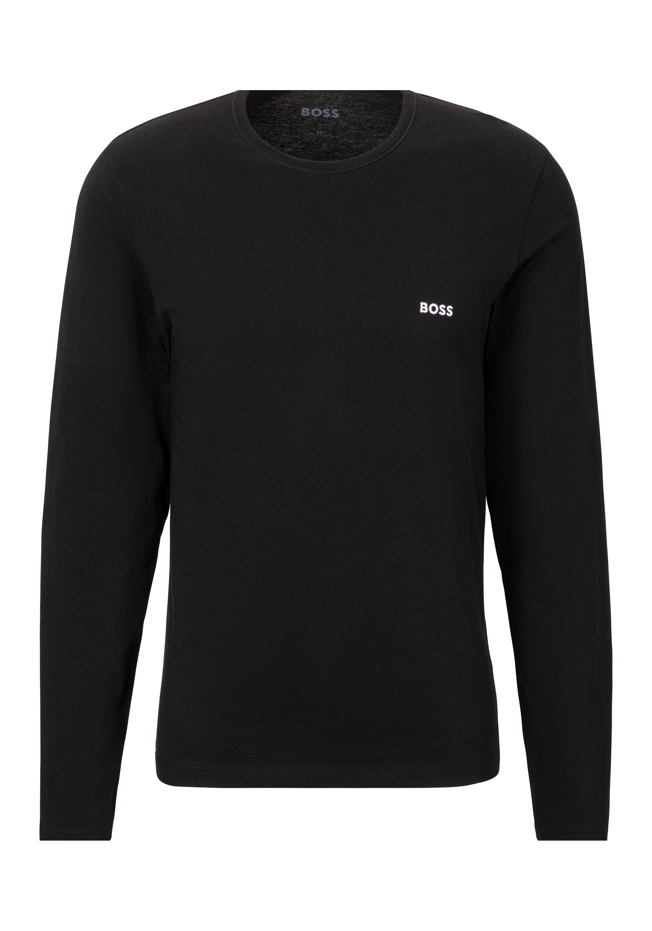 BOSS Langarmshirt »longsleeve-Shirt R-Neck Classic COTTON 3pcs/pack«, (3 tlg.), mit BOSS Logo-Schriftzug