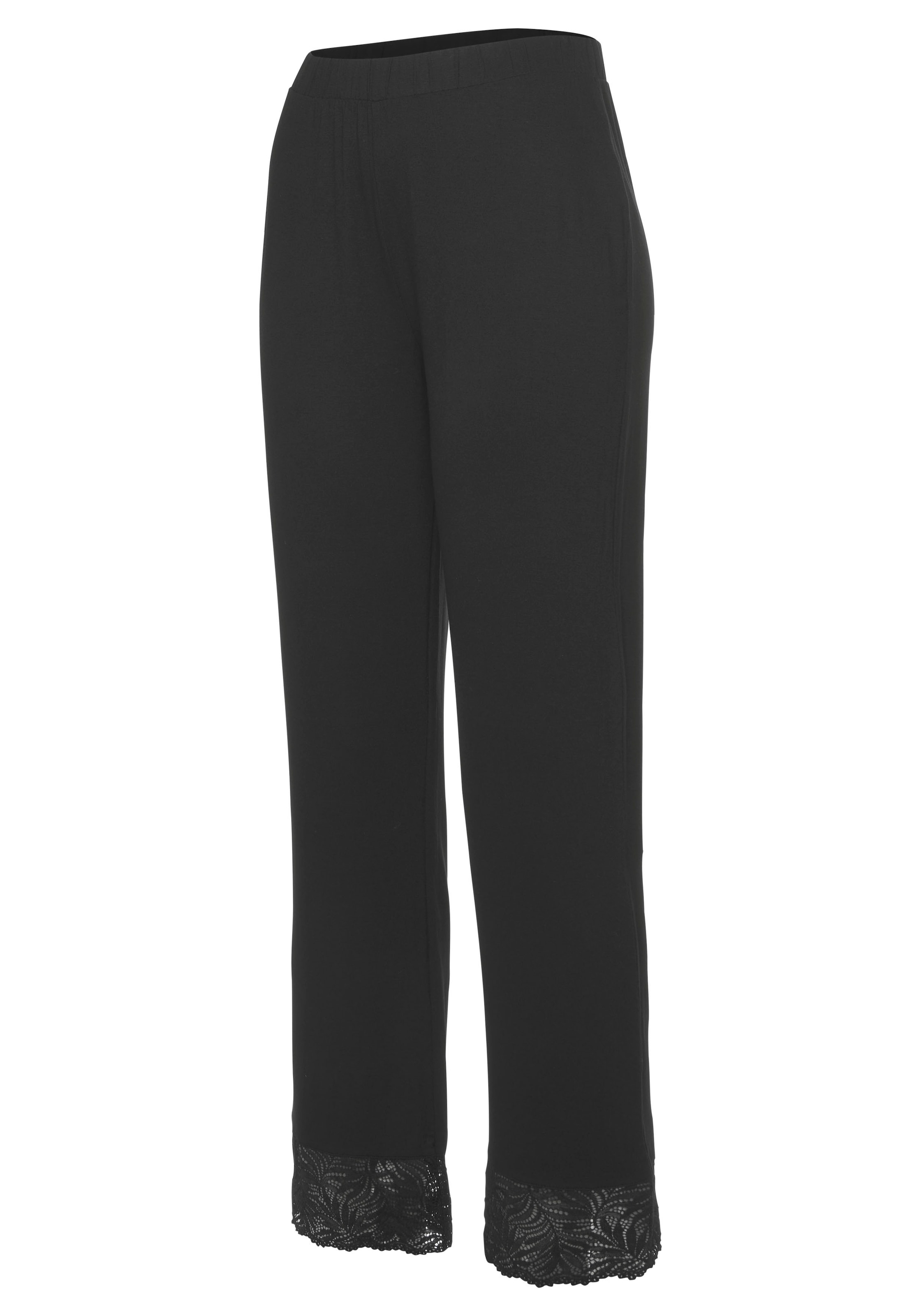 LASCANA Schlafhose  mit edlen Spitzendetails