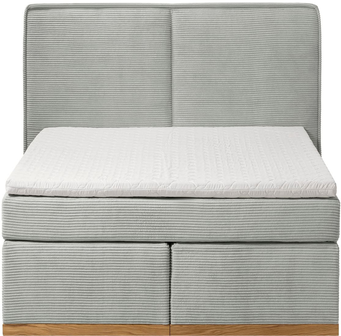 Home affaire Boxspringbett »SHERWOOD Cord Hotelbett, Polsterbett Premiumbett Boxbett«, (Bestseller Otto´s Choice Luxusbett in 4 Breiten), Hochwertiger Cord,weiche Velours-Struktur, mit premium Topper