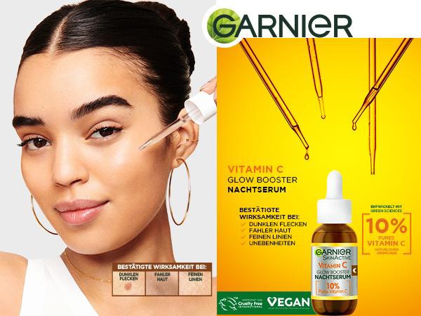 GARNIER Gesichtsserum »Garnier Vitamin C Glow Booster Nachtserum«