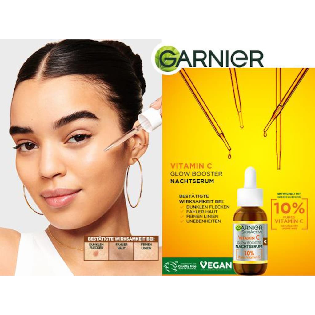 GARNIER Gesichtsserum »Garnier Vitamin C Glow Booster Nachtserum«