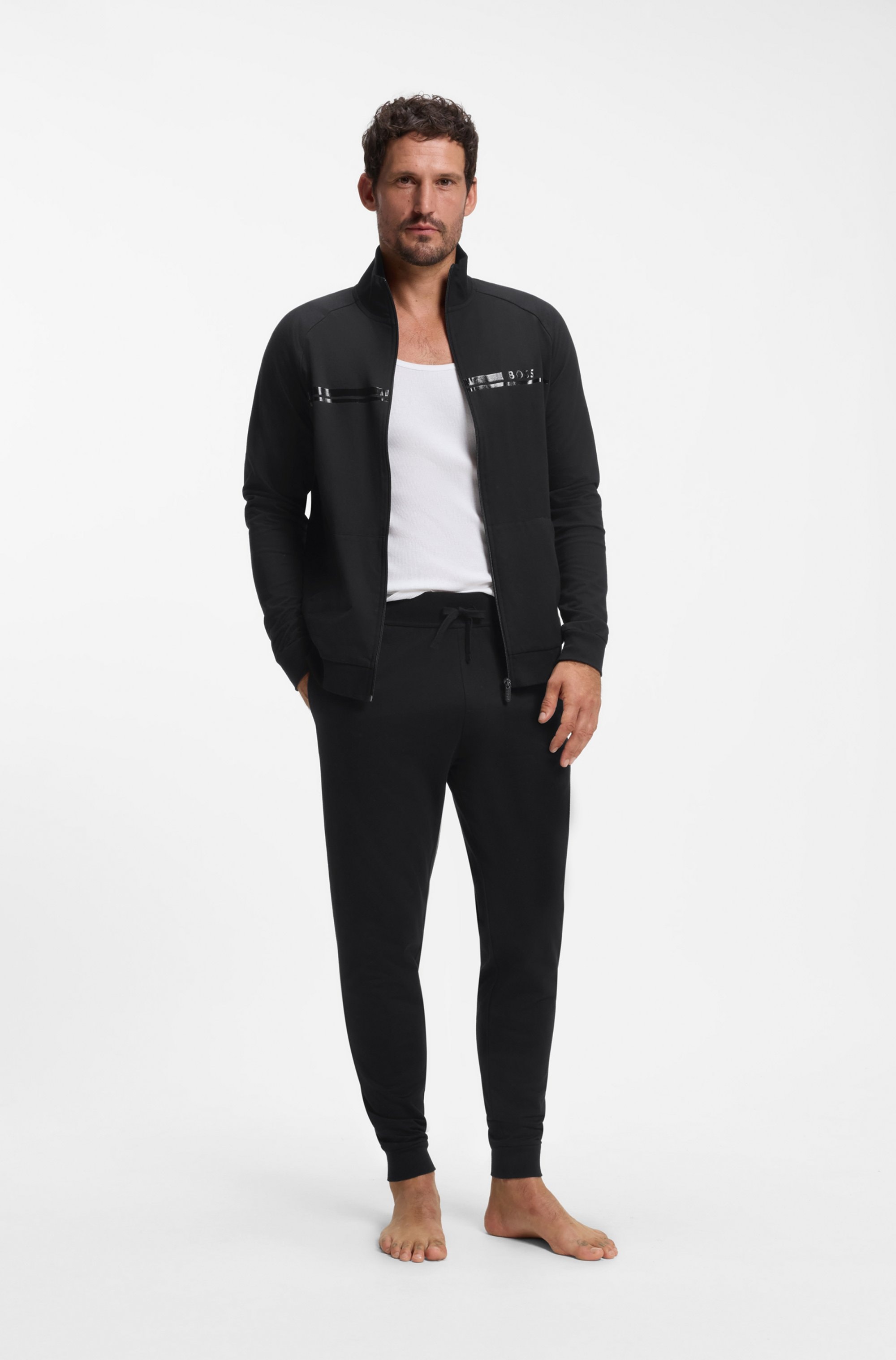 BOSS Jogginghose »Authentic«  aus Baumwoll-Terry mit Streifen und Logo