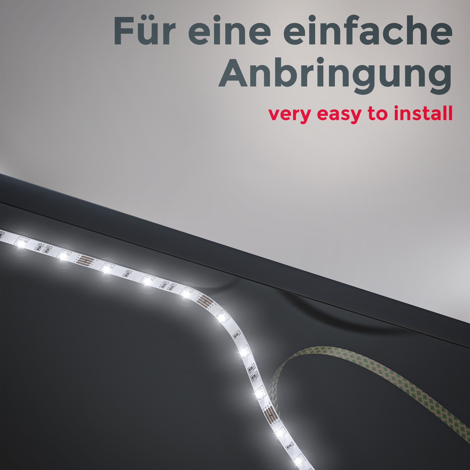 B.K.Licht LED Stripe, LED Band 3m, RGB, Fernbedienung, selbstklebend, Farbwechsel, kürzbar