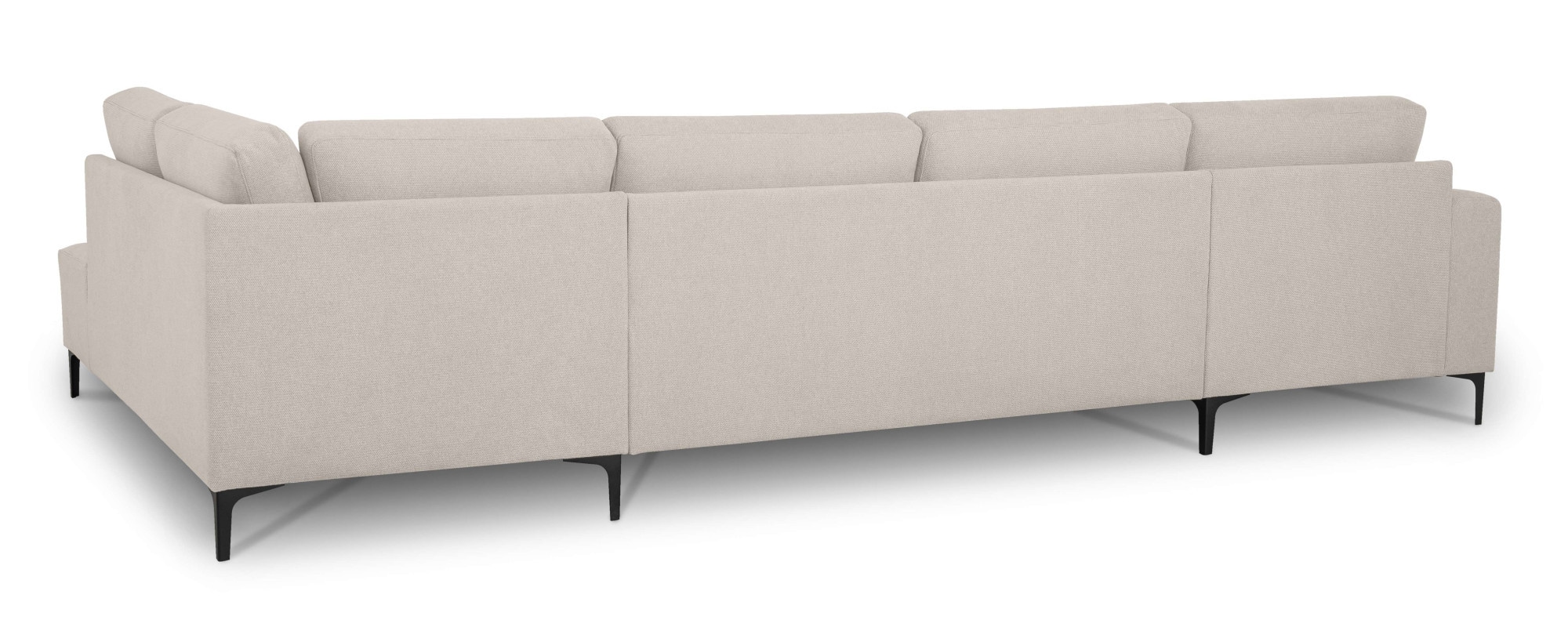 Home affaire Wohnlandschaft »Tournon U-Form, XXL Sofa, Breite 333 cm, Webstoff, Chenille«, Designsofa im nordischen Stil, Wellenunterfederung, Metallfüße