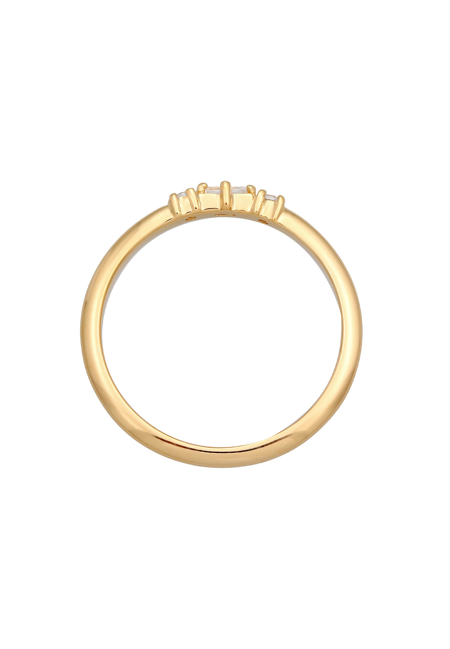 Elli DIAMONDS Silberring »Ring Verlobungsring Diamant (0.03 ct.) Rechteck 925 Silber«