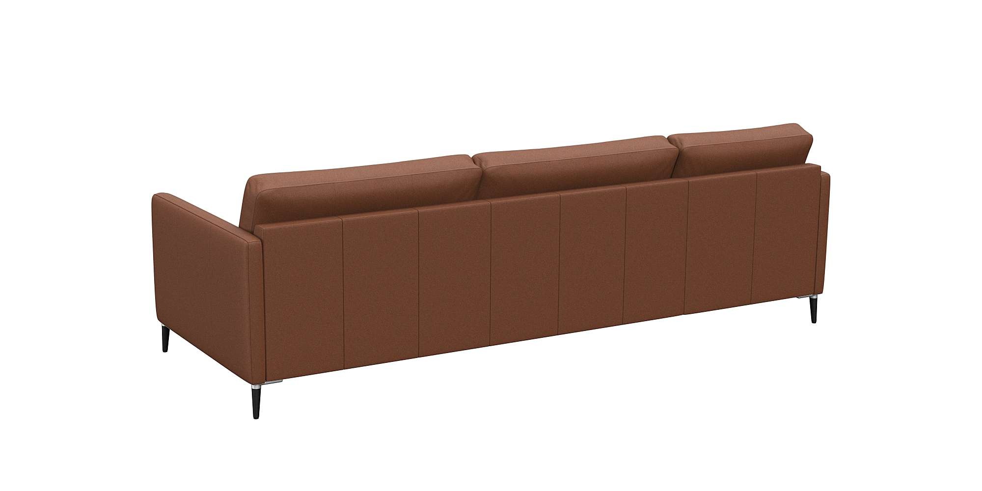 FLEXLUX Ecksofa »Fiore, L-Form«, schmale Armlehnen, Kaltschaum, Füße Alu+schwarz