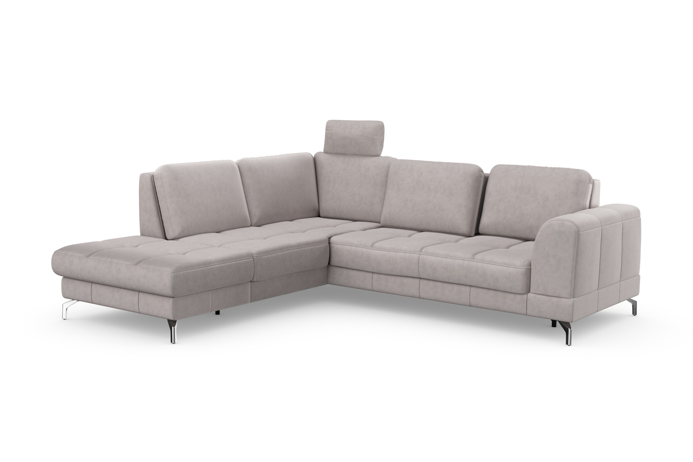 sit&more Ecksofa »Bendigo L-Form« inklusive Sitztiefenverstellung, Bodenfreiheit 12 cm, in 2 Fußfarben