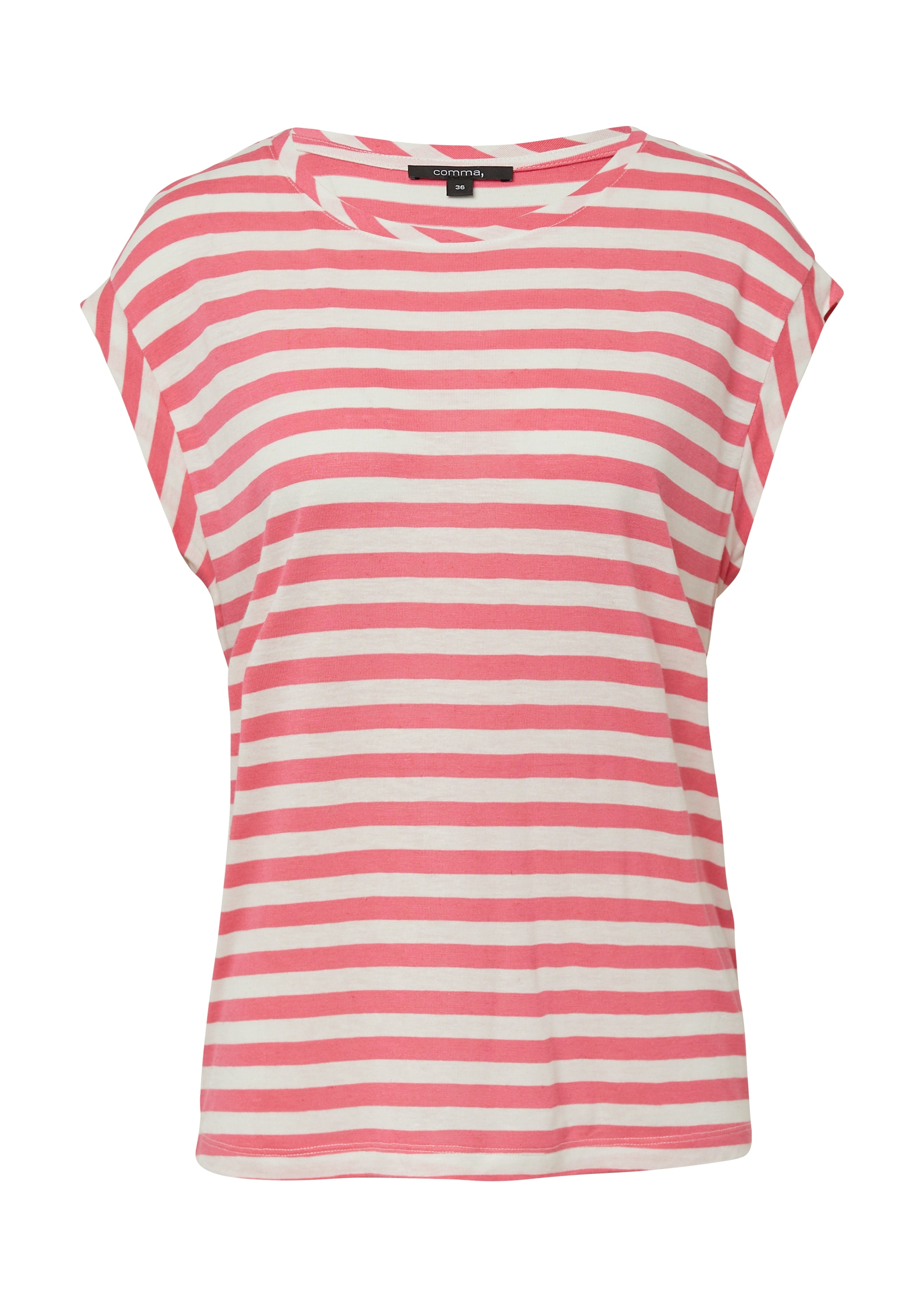Comma T-Shirt, mit Streifen Muster
